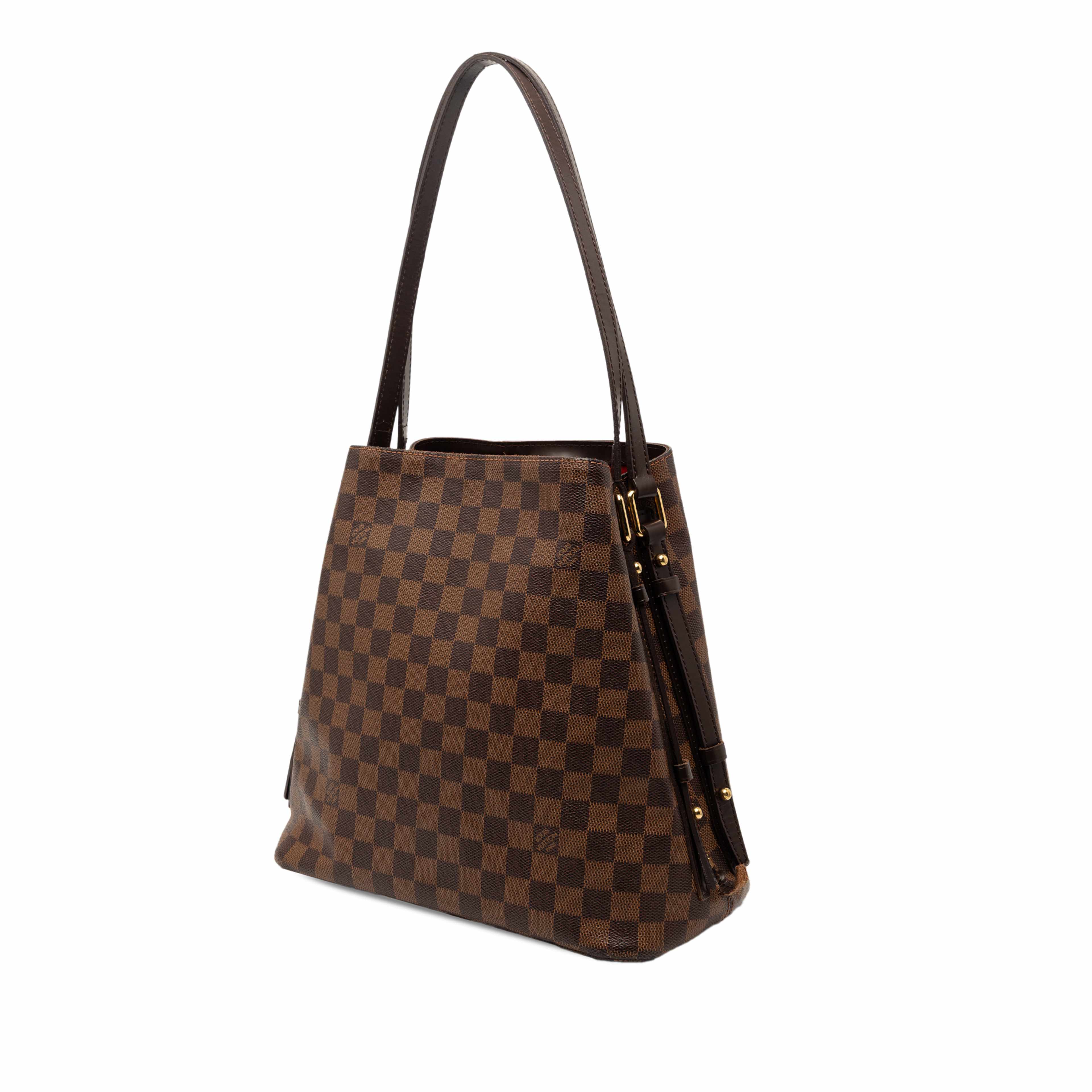 Louis Vuitton Damier Ebene Cabas Rivington, från Luxclusif, i färgen brun. Klicka för att öppna bilden i stort format