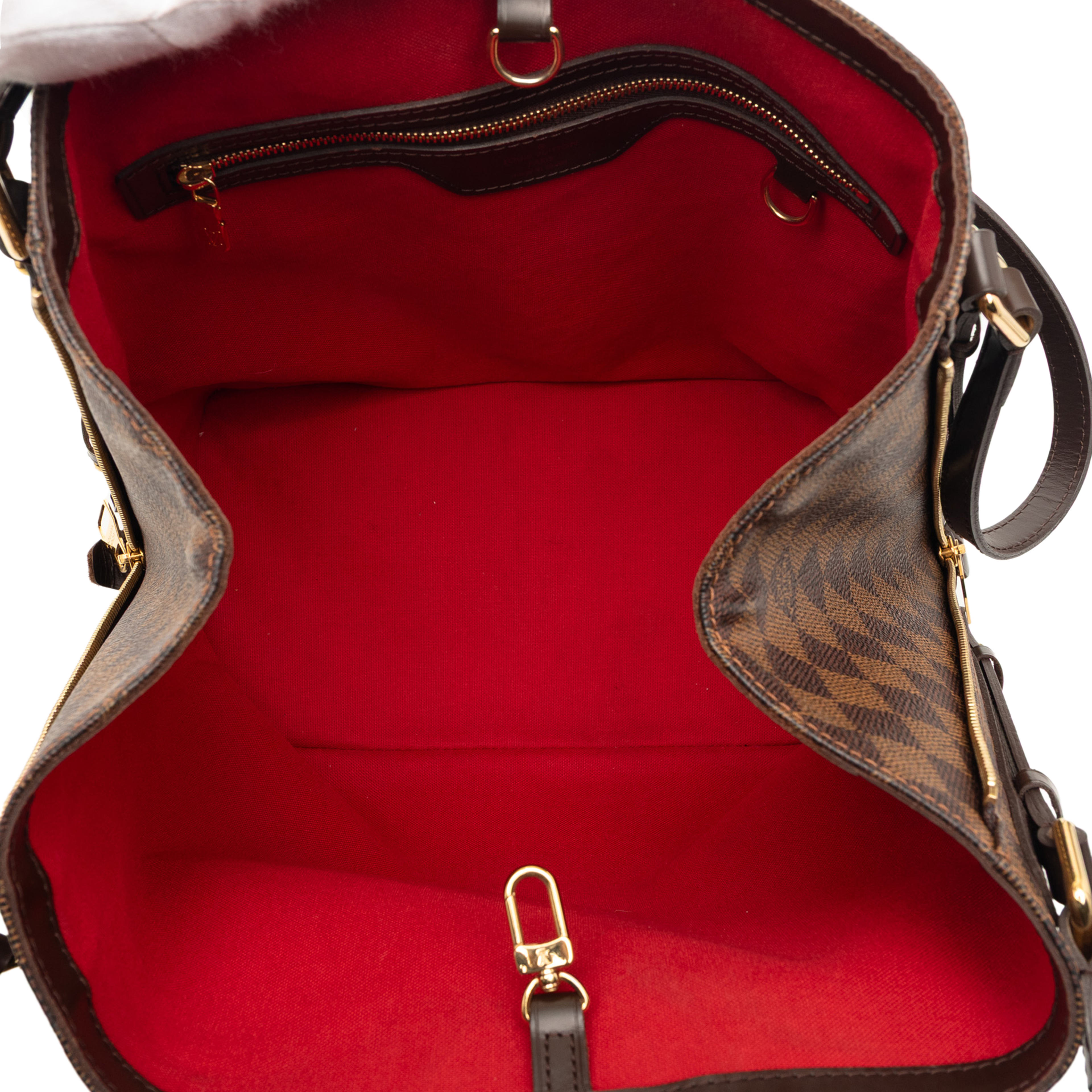Louis Vuitton Damier Ebene Cabas Rivington, från Luxclusif, i färgen brown. Klicka för att öppna bilden i stort format
