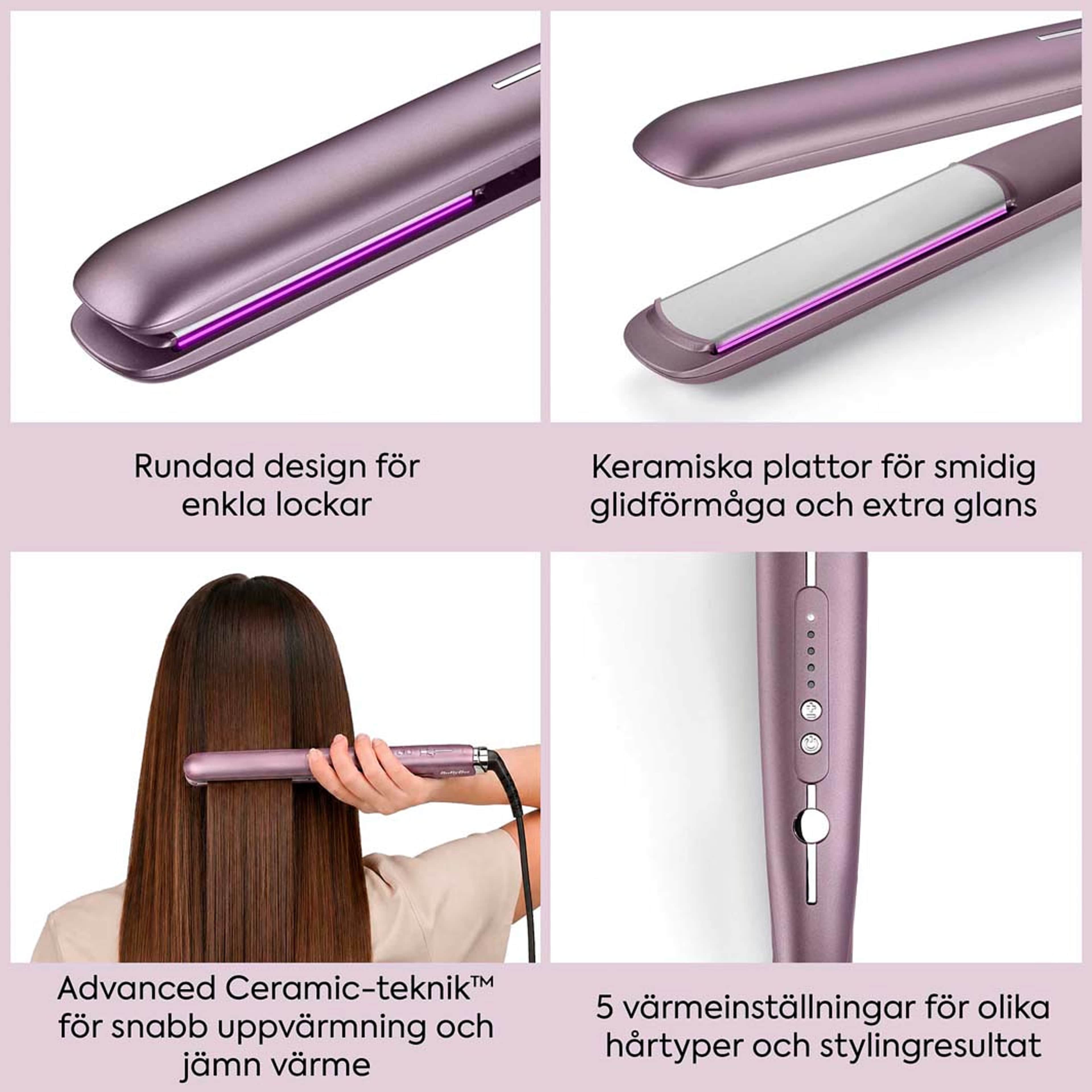 Futura Styler ST605E, från Babyliss, i färgen Dusty Lavendar. Klicka för att öppna bilden i stort format