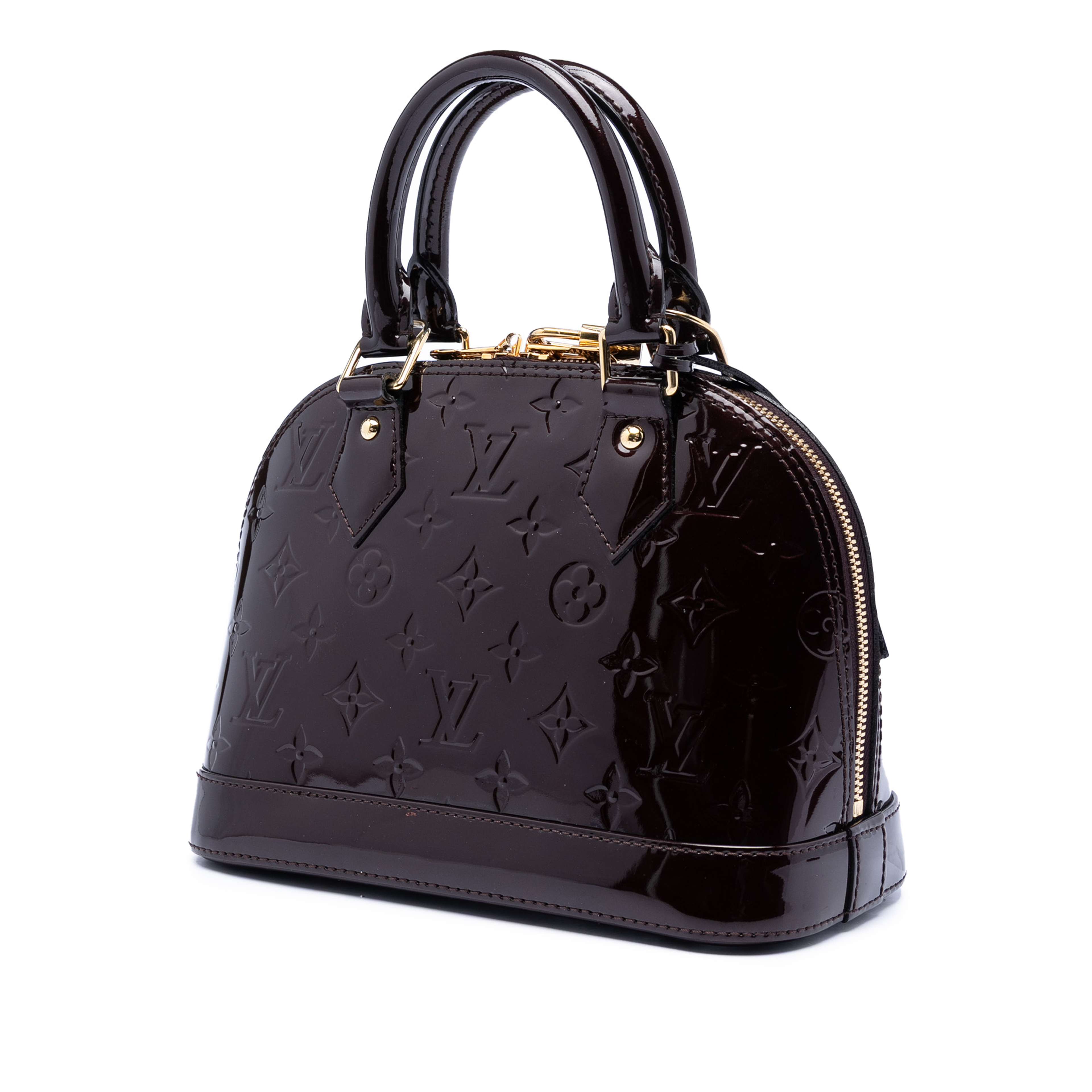 Louis Vuitton Monogram Vernis Alma Bb, från Luxclusif, i färgen purple. Klicka för att öppna bilden i stort format