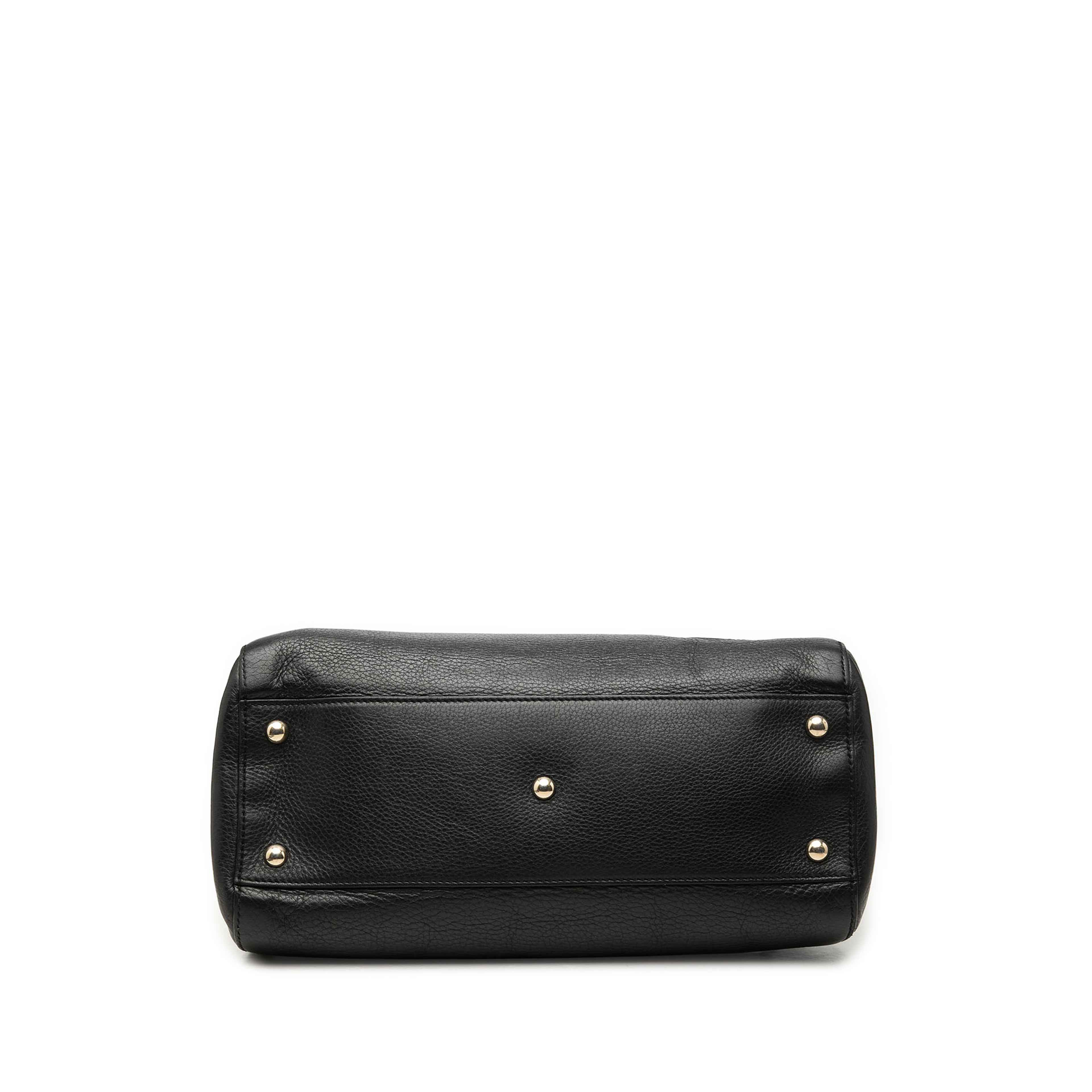 Gucci Pebbled Calfskin Soho Working Satchel, från Luxclusif, i färgen svart. Klicka för att öppna bilden i stort format