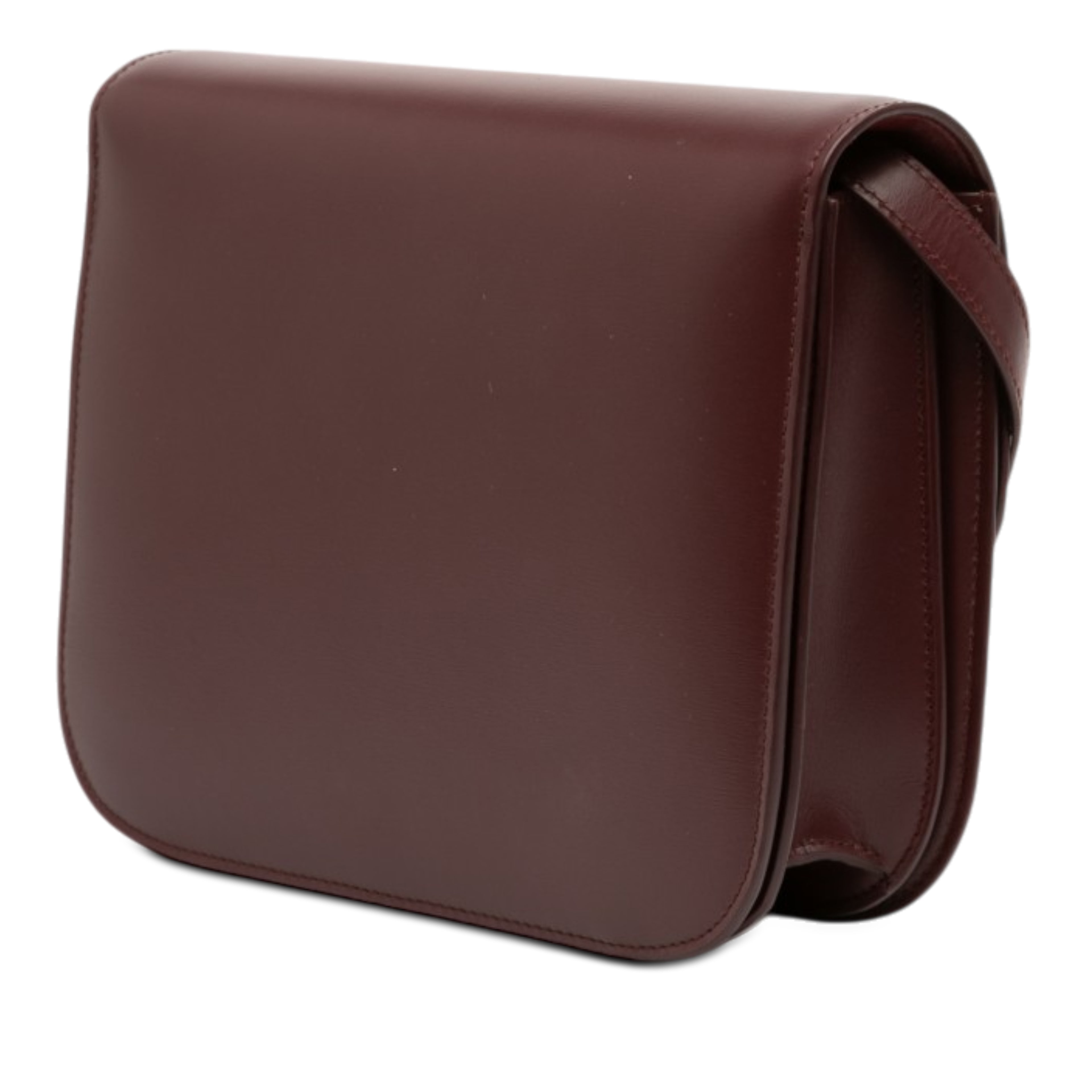 Celine Medium Calfskin Classic Box, från Luxclusif, i färgen röd. Klicka för att öppna bilden i stort format