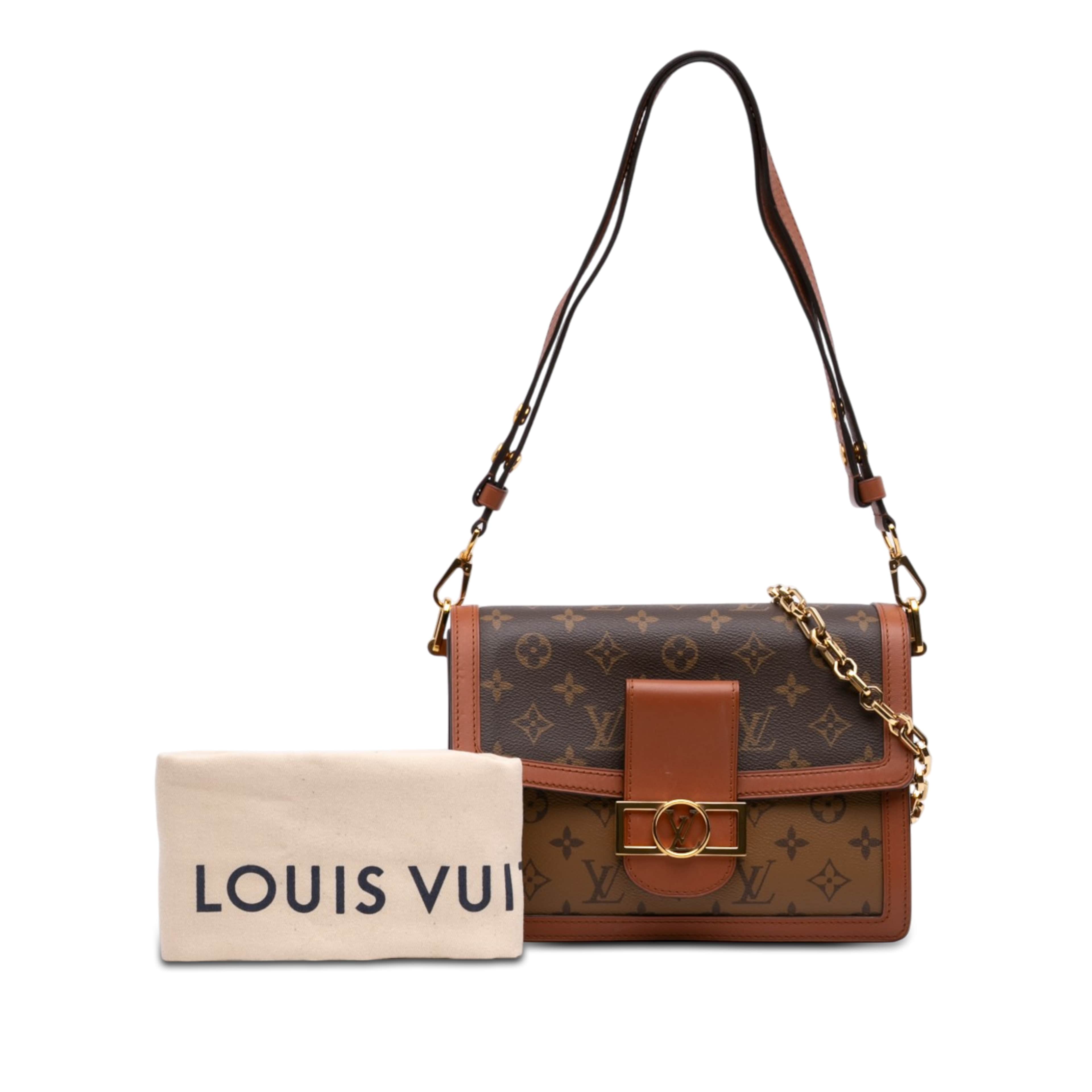 Louis Vuitton Monogram Reverse Dauphine Mm, från Luxclusif, i färgen brun. Klicka för att öppna bilden i stort format