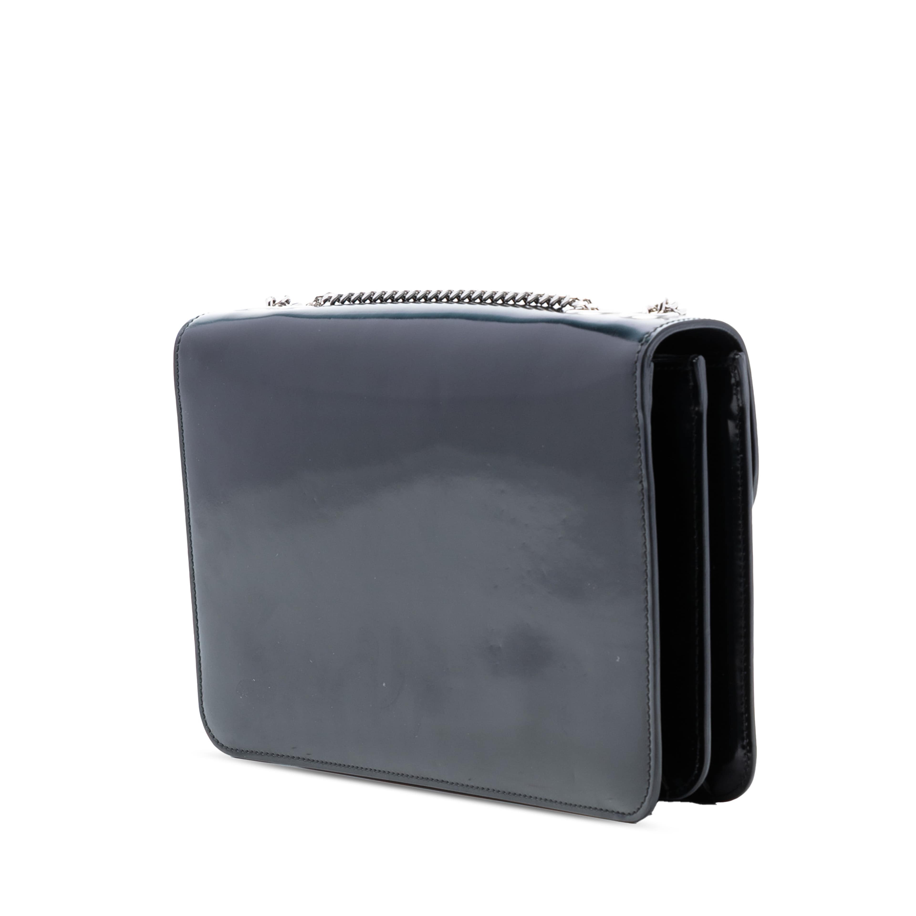 Gucci Medium Polished Calfskin Dollar Interlocking G Crossbody, från Luxclusif, i färgen black. Klicka för att öppna bilden i stort format