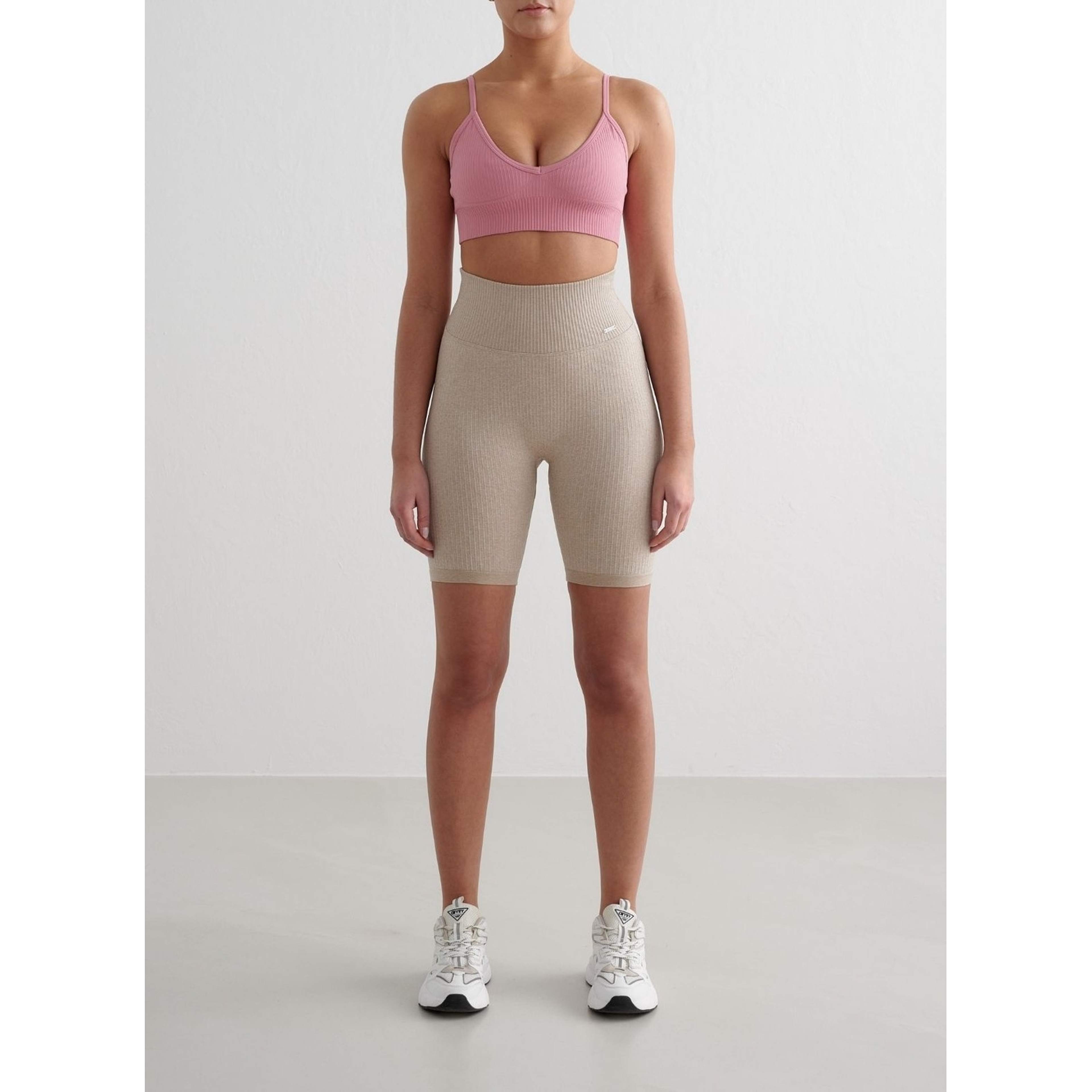 Desert Rose Ribbed Seamless Deep Cut Bra