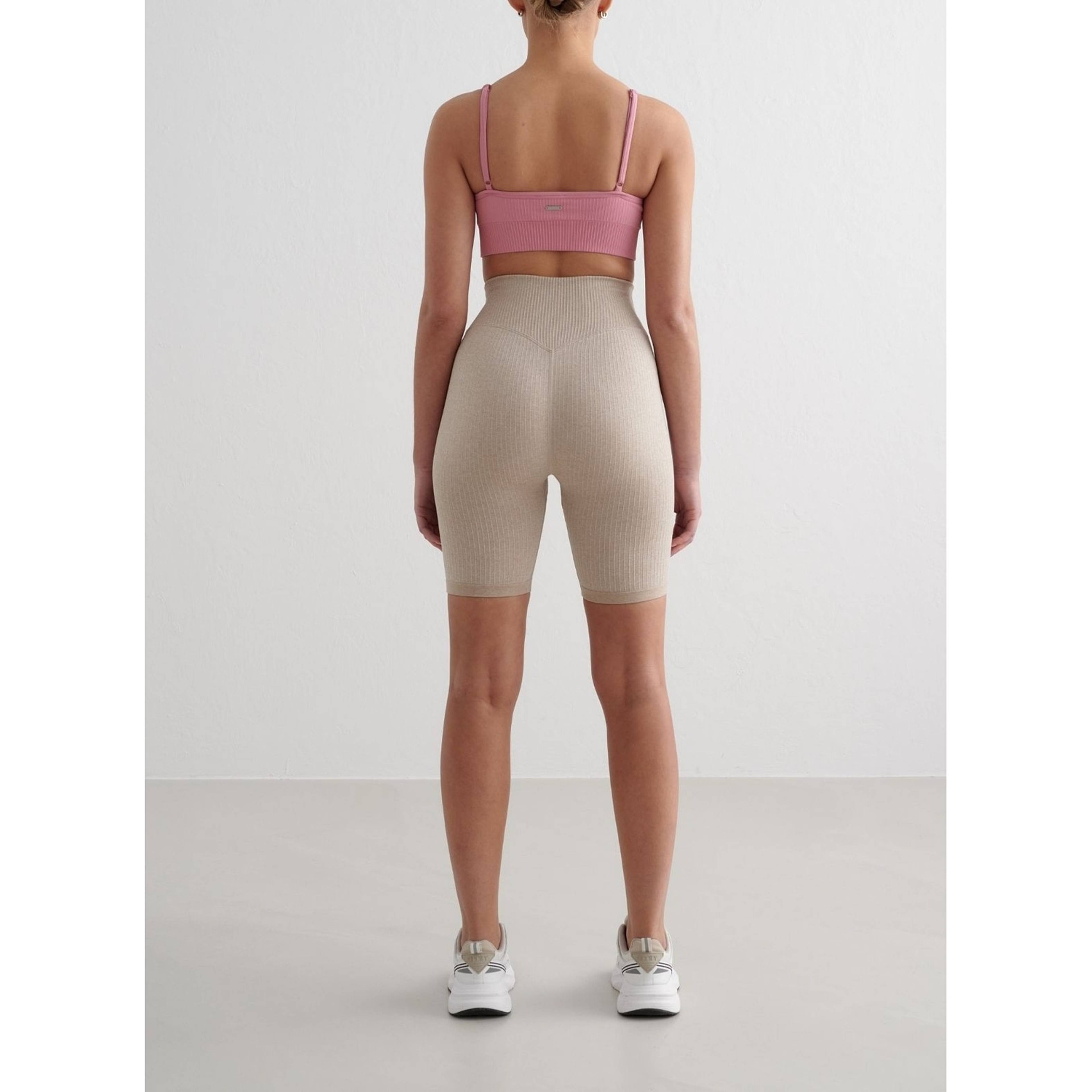 Desert Rose Ribbed Seamless Deep Cut Bra