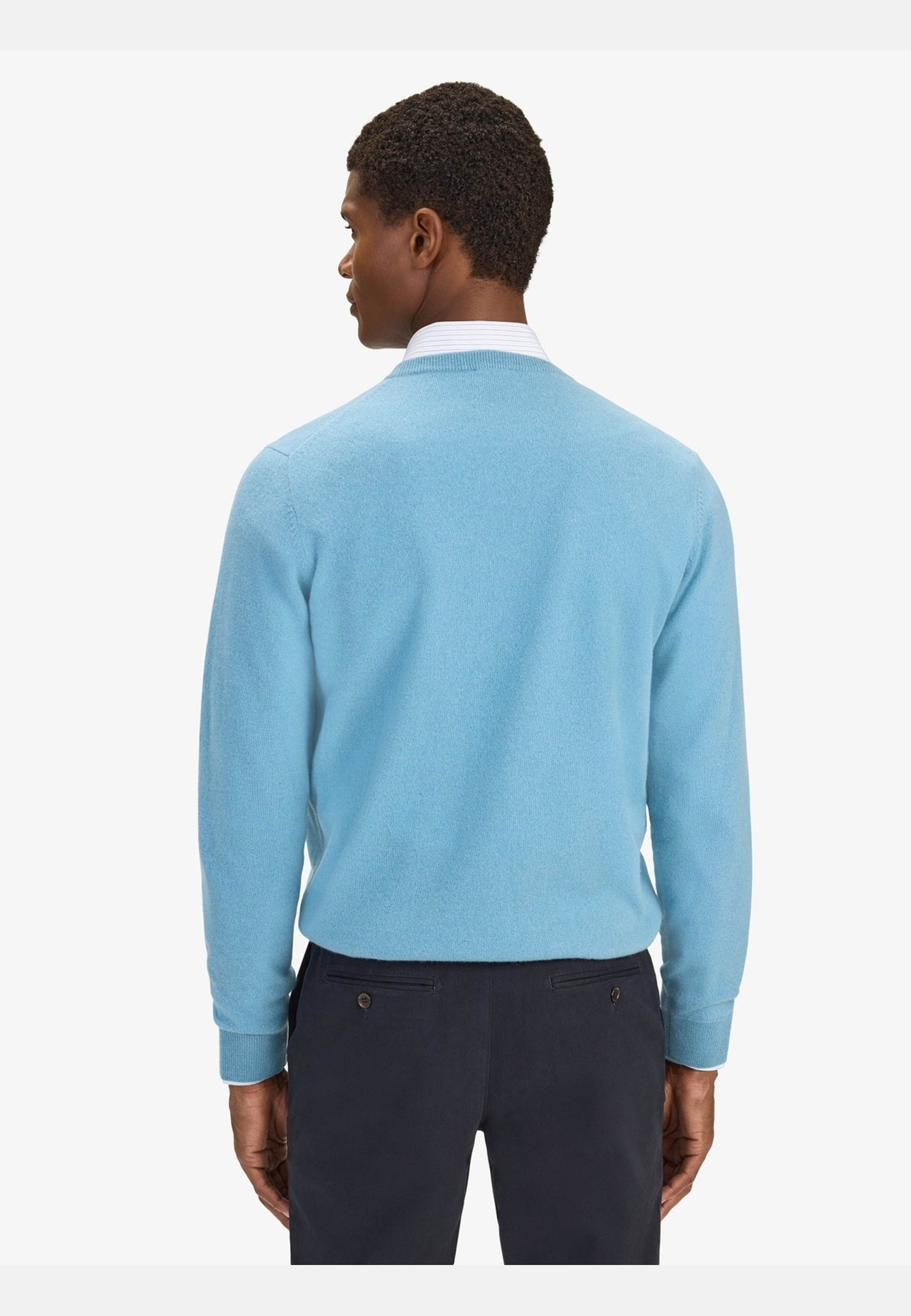 Pure Cashmere Crew Neck Sweater (franke), från John Henric, i färgen blue. Klicka för att öppna bilden i stort format