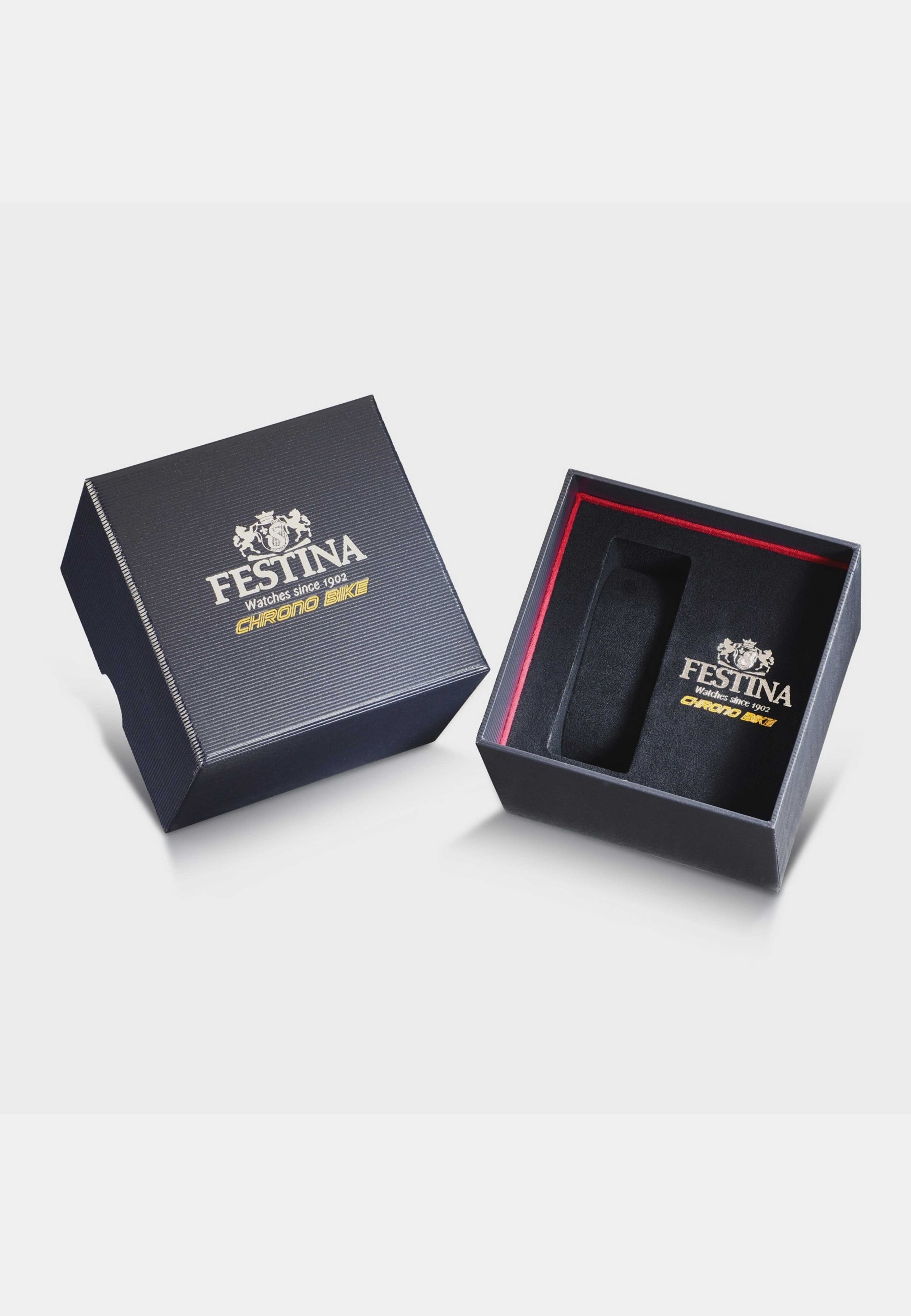 Festina Chrono Bike Herrklocka Svart/stl, Metallband - F20641/4, från Festina, i färgen silver. Klicka för att öppna bilden i stort format