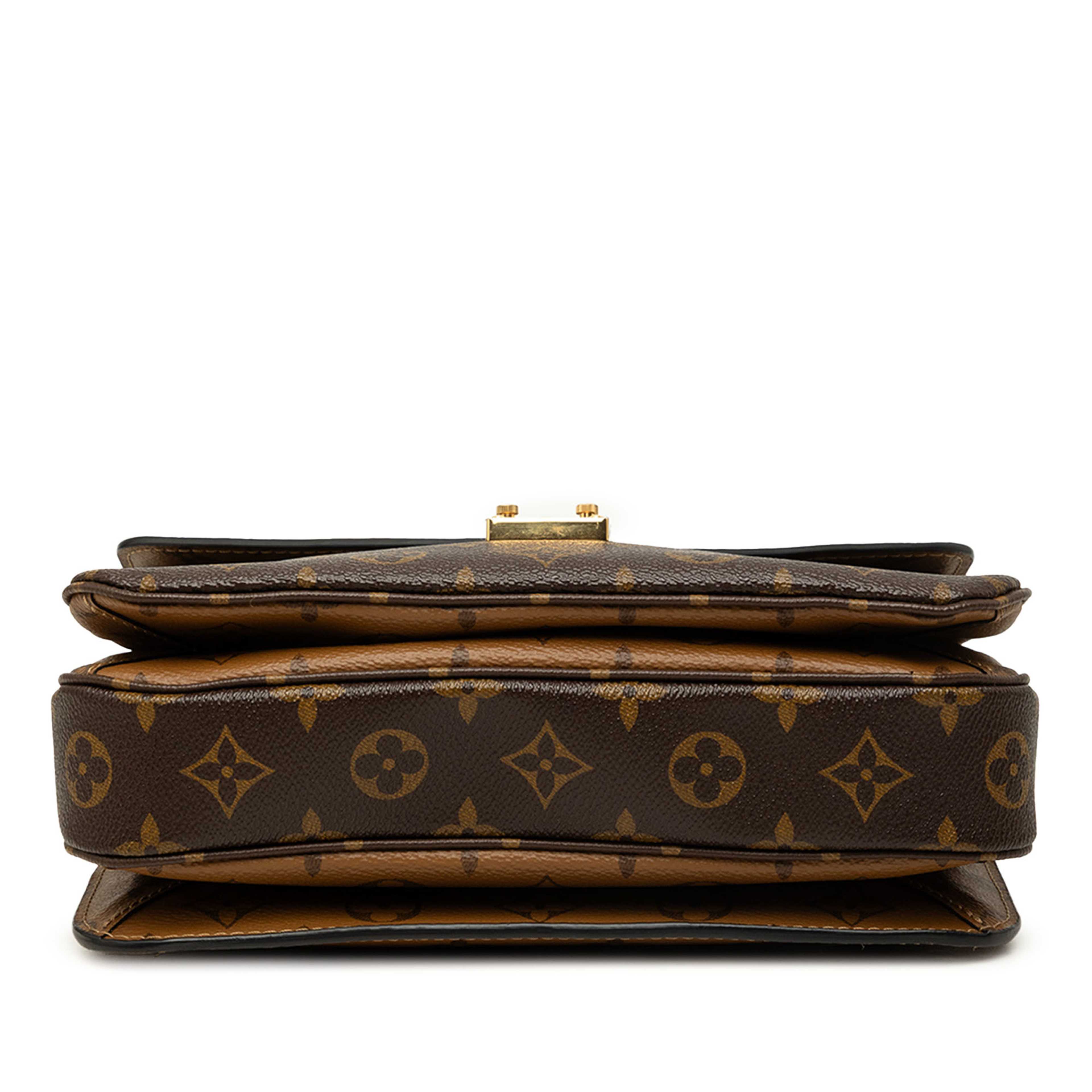 Louis Vuitton Monogram Reverse Pochette Metis, från Luxclusif, i färgen brun. Klicka för att öppna bilden i stort format