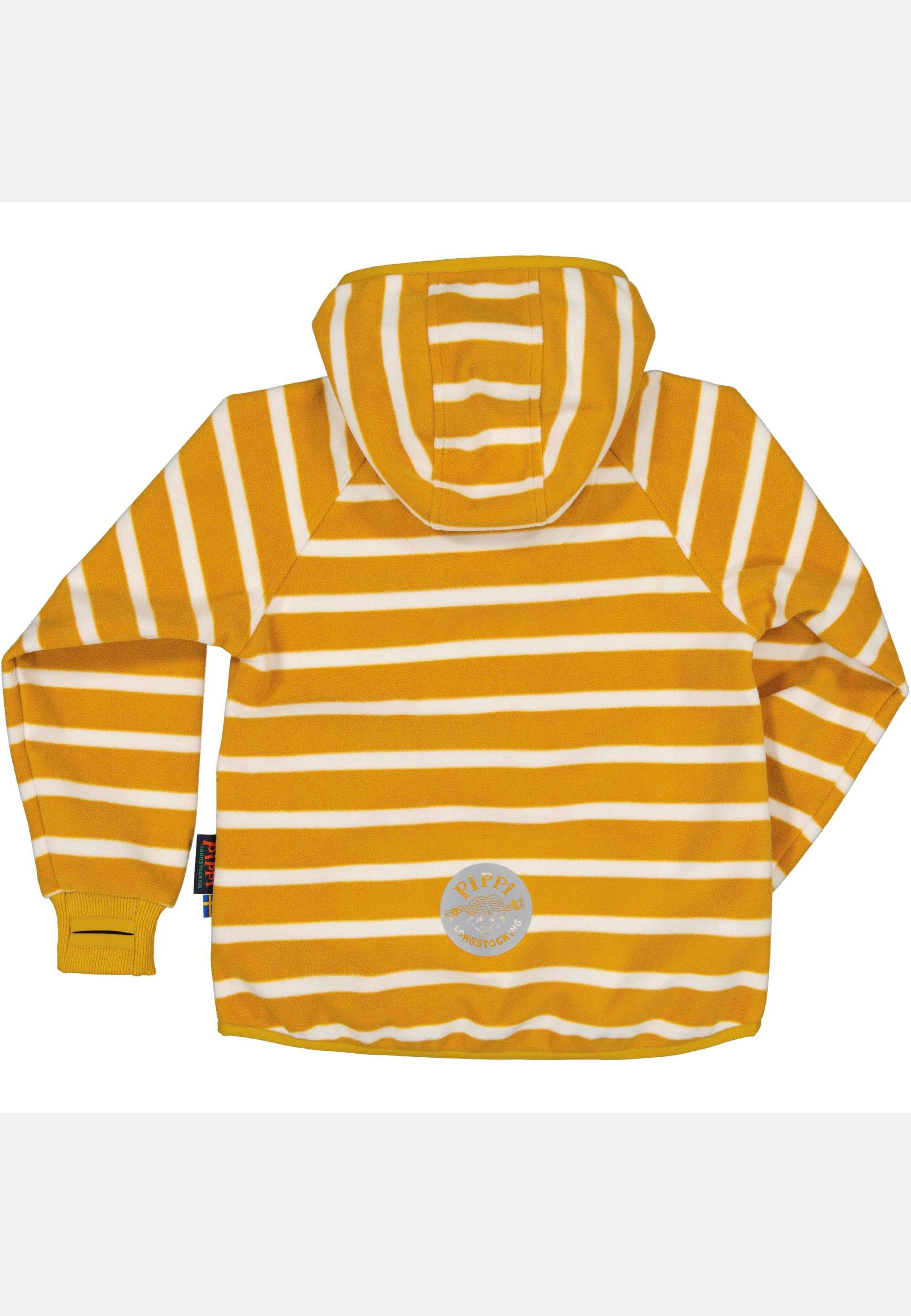 Vindfleecejacka Pippi Långstrump, från Geggamoja, i färgen yellow. Klicka för att öppna bilden i stort format