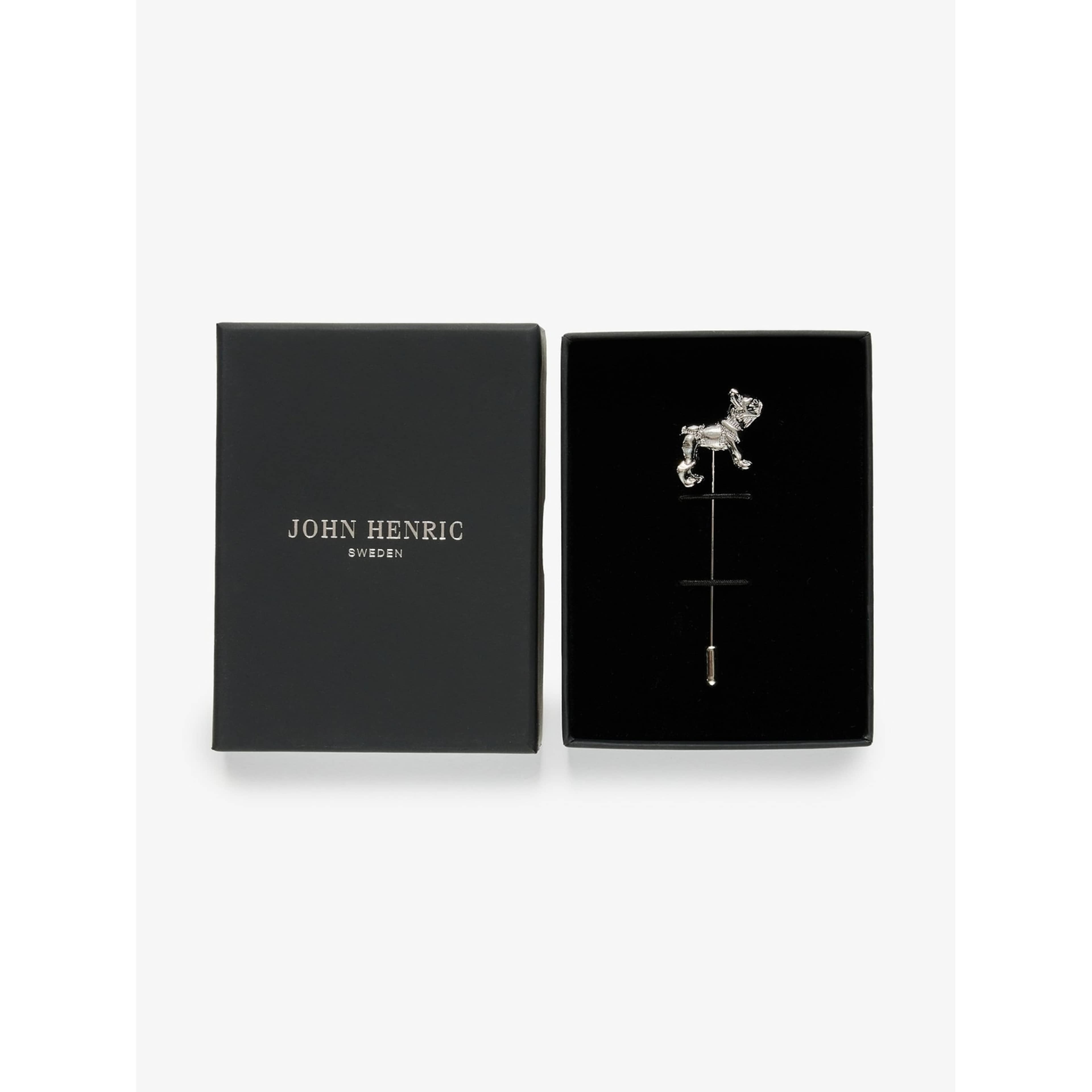 Lapel Pin Dog, från John Henric, i färgen silver. Klicka för att öppna bilden i stort format