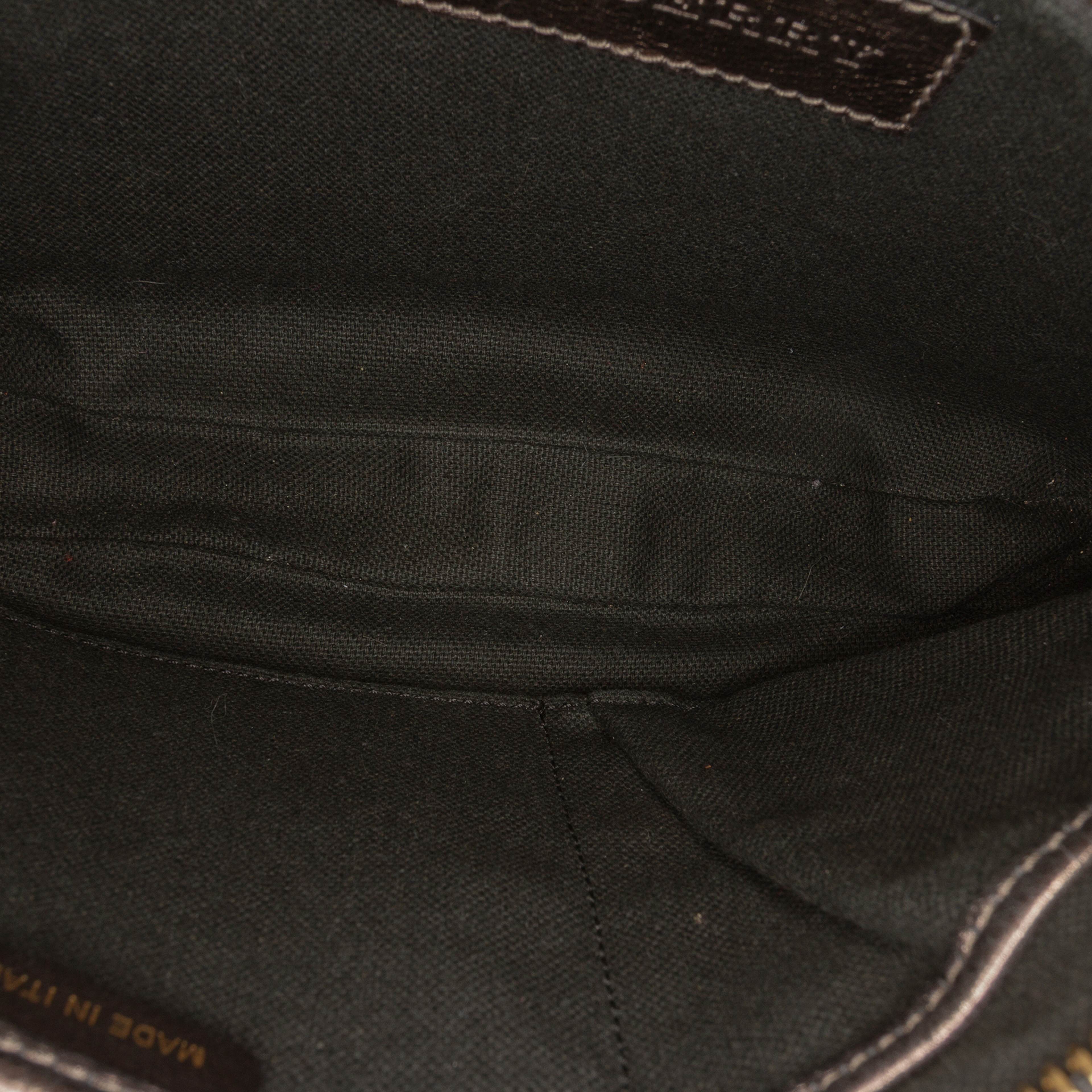 Burberry Supernova Check Canvas And Metallic Leather Crossbody, från Luxclusif, i färgen bronze. Klicka för att öppna bilden i stort format