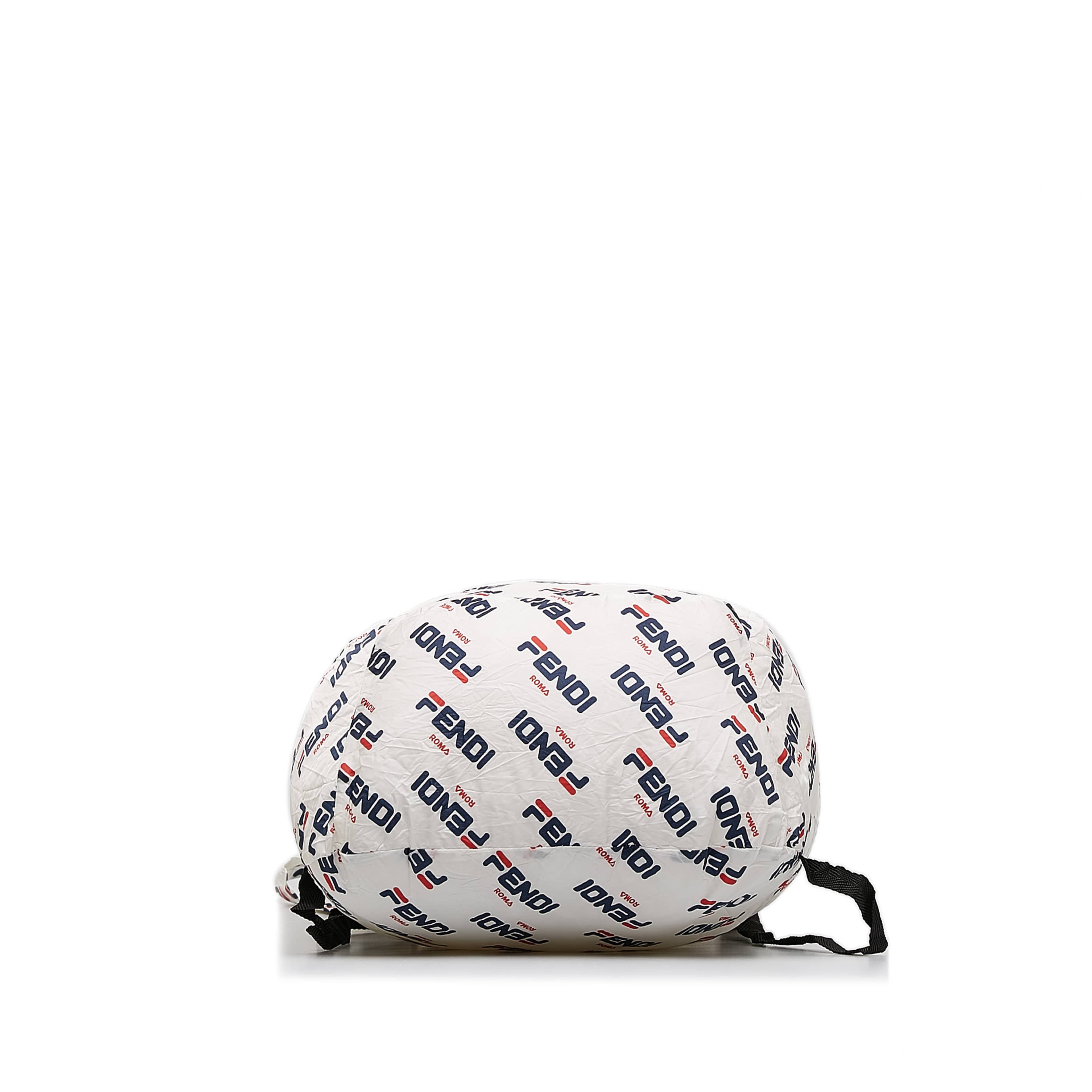 Fendi X Fila Mania Packable Backpack, från Luxclusif, i färgen white. Klicka för att öppna bilden i stort format
