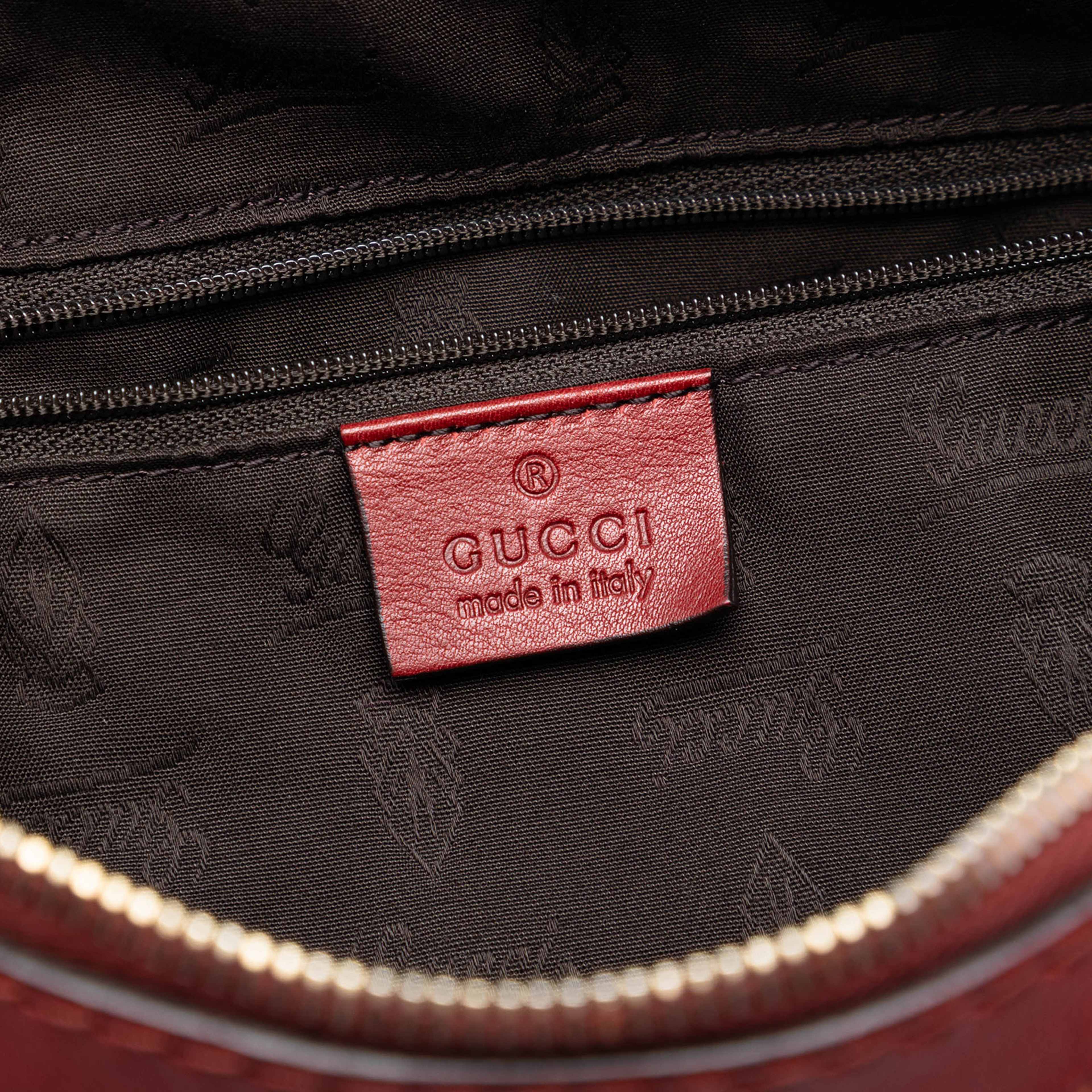 Gucci Guccissima Sukey Shoulder Bag, från Luxclusif, i färgen dark red. Klicka för att öppna bilden i stort format