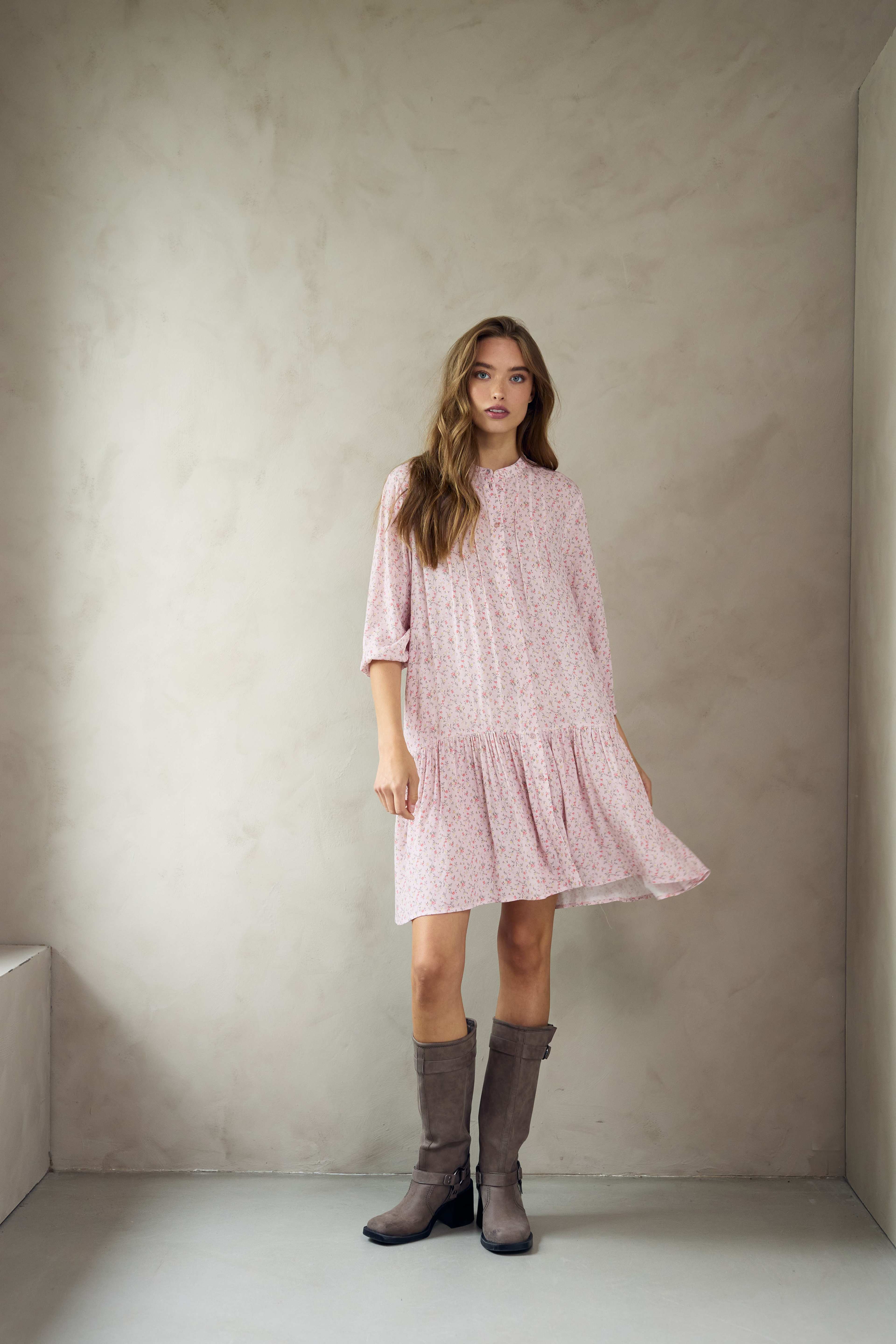 Imogene Dress - Terrena Blush Print
