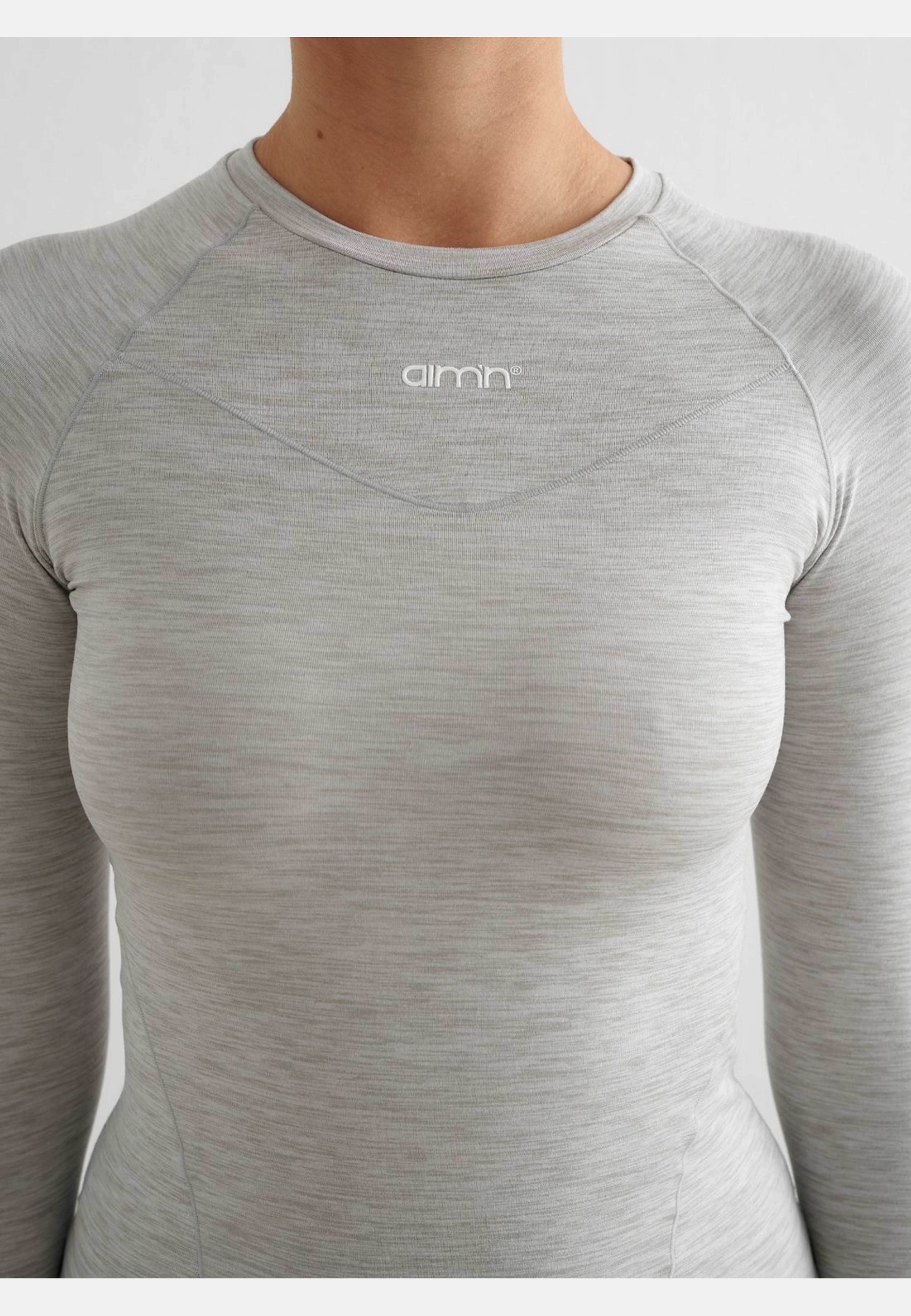 Soft Basic Long Sleeve, från aim'n, i färgen grey melange. Klicka för att öppna bilden i stort format