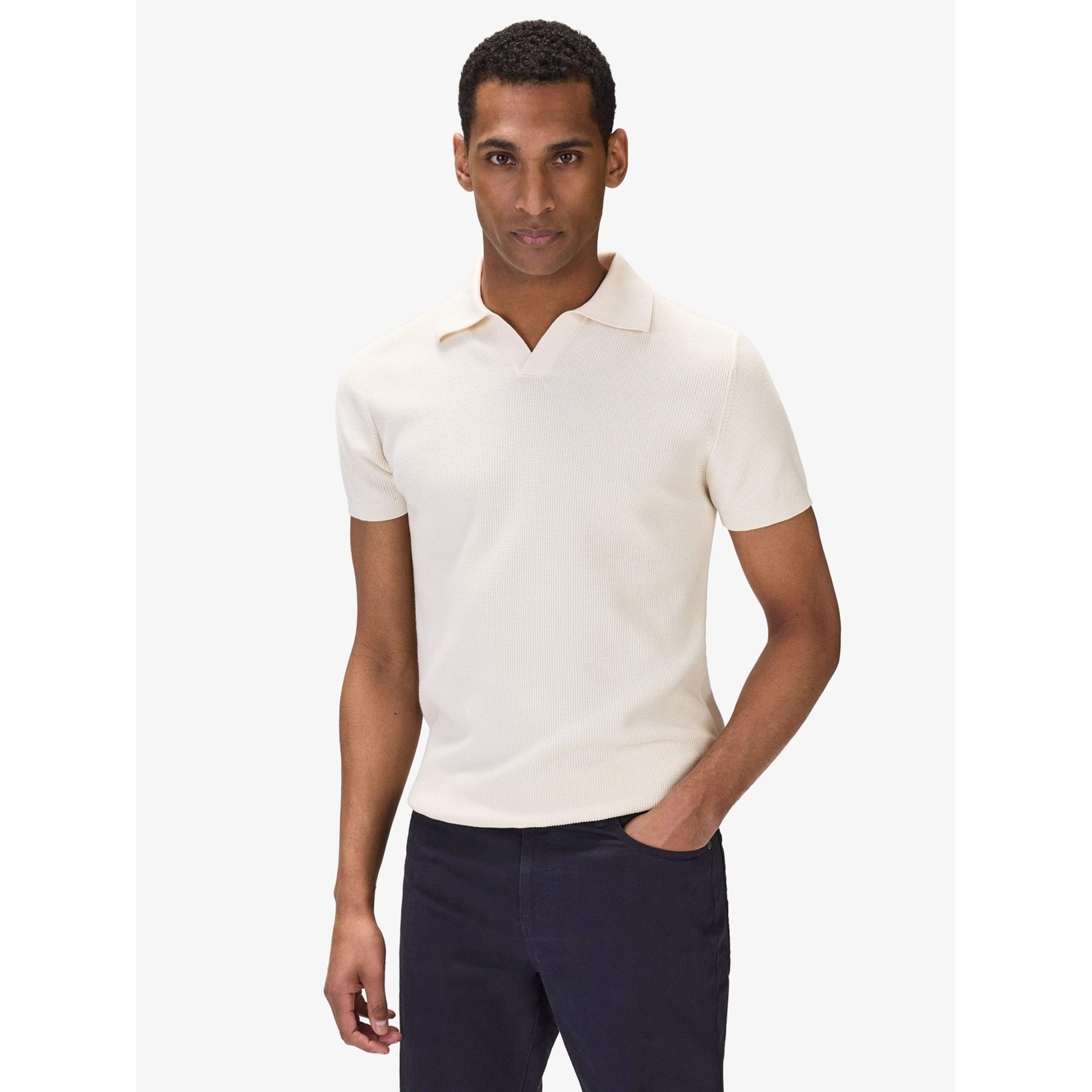 Cotton Texture Knitted Ss Polo Sweater (pascal)
