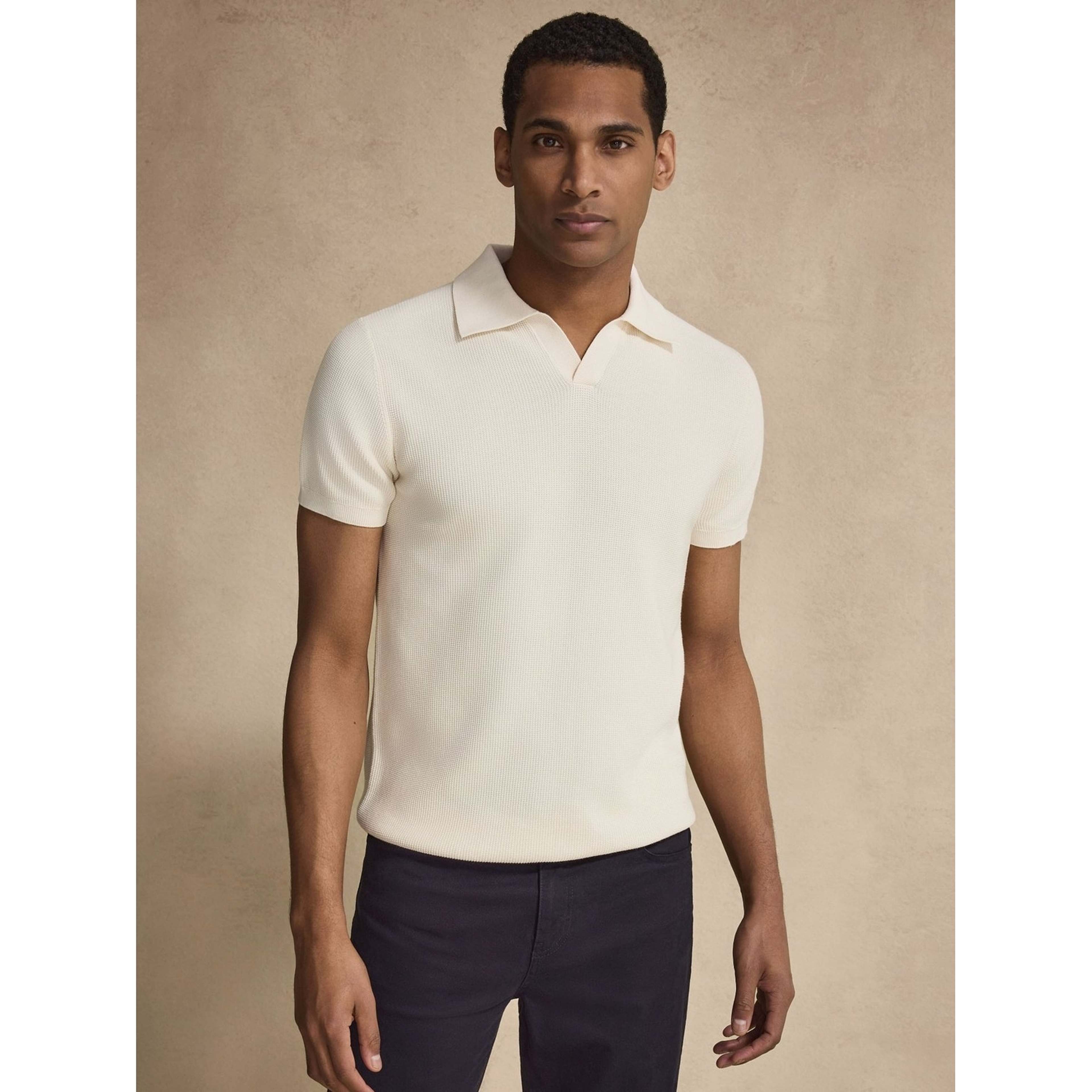 Cotton Texture Knitted Ss Polo Sweater (pascal)