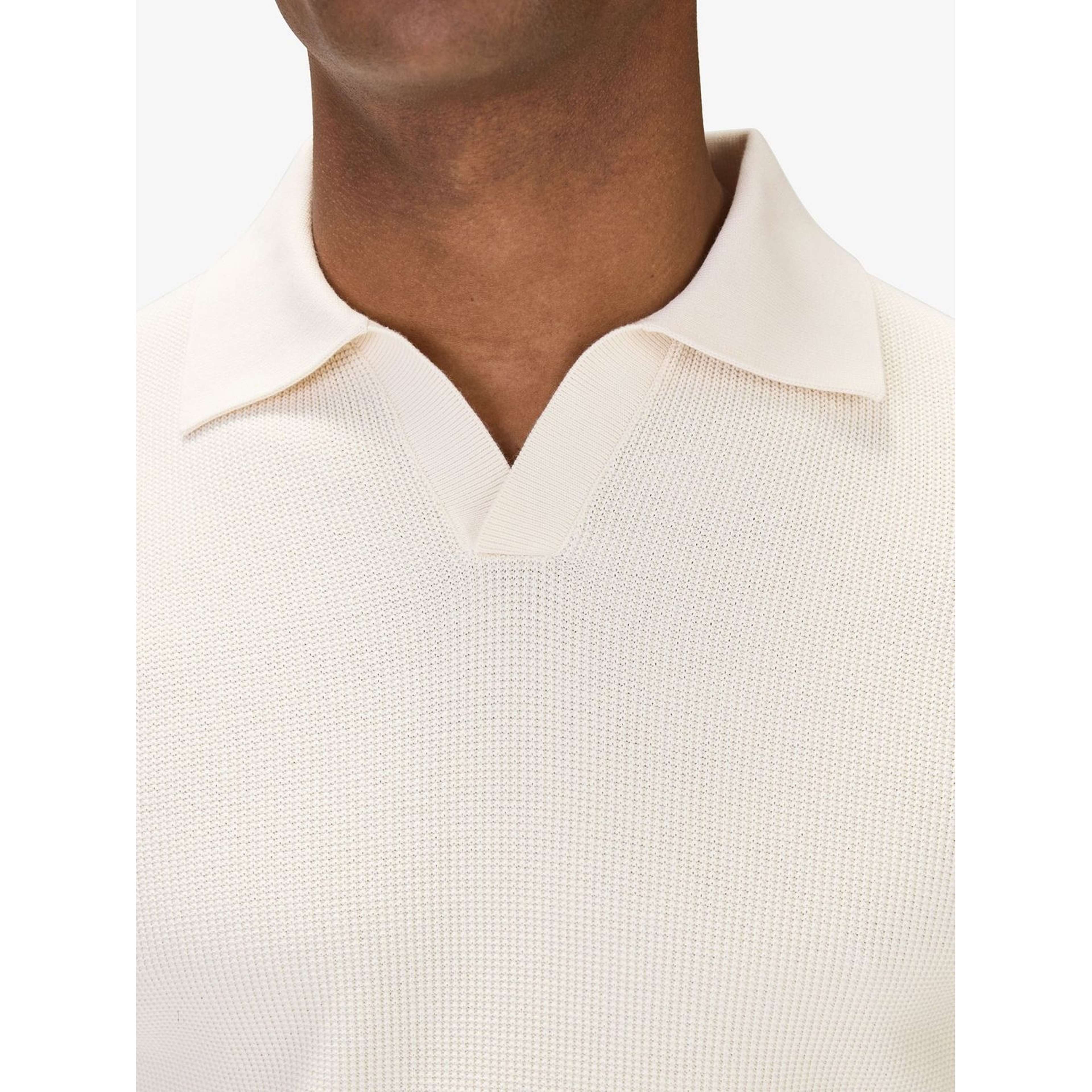 Cotton Texture Knitted Ss Polo Sweater (pascal)