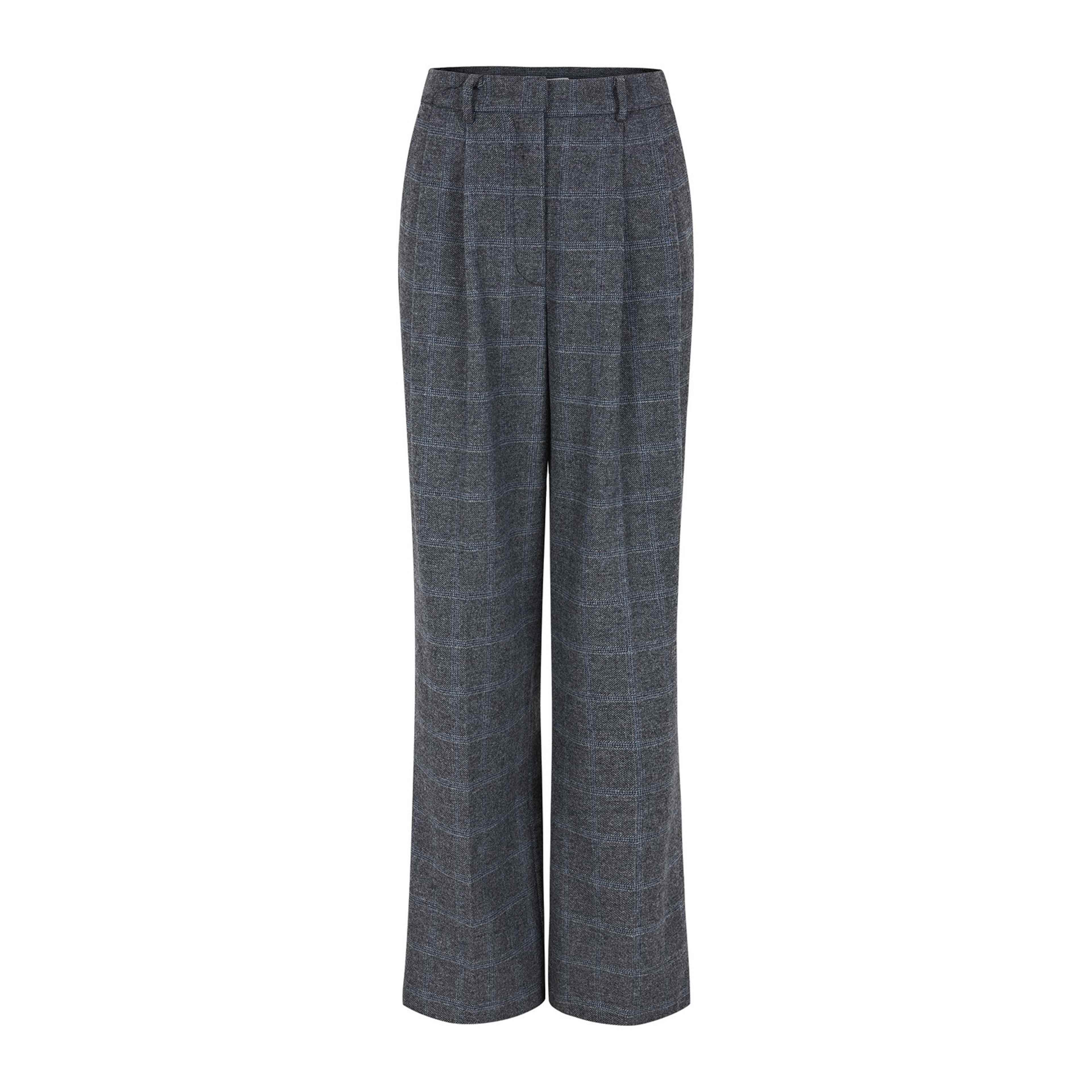 Srannie Pant - Checked Grey Melange