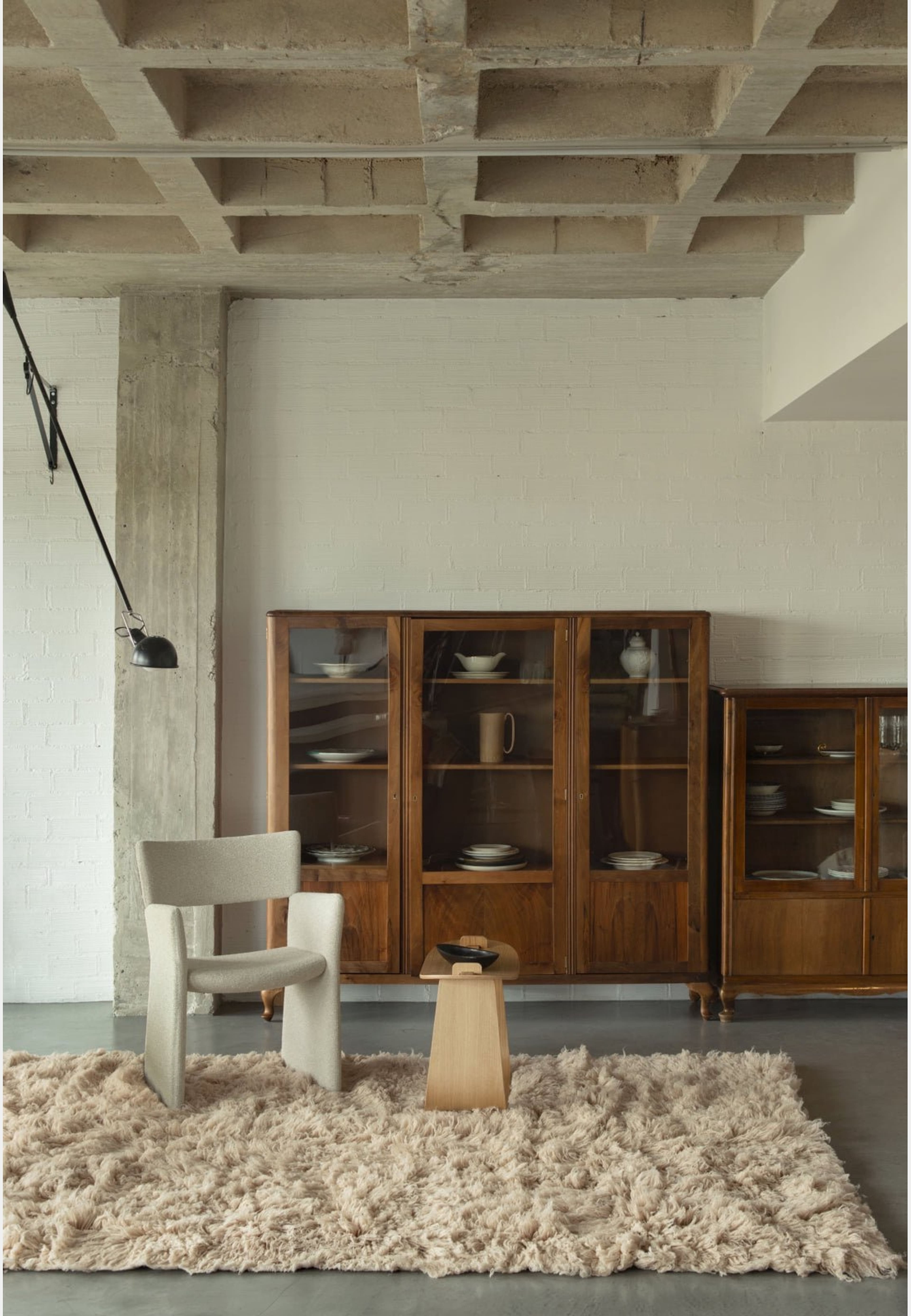 Shaggy Ullmatta Oatmeal, från Layered, i färgen oatmeal. Klicka för att öppna bilden i stort format