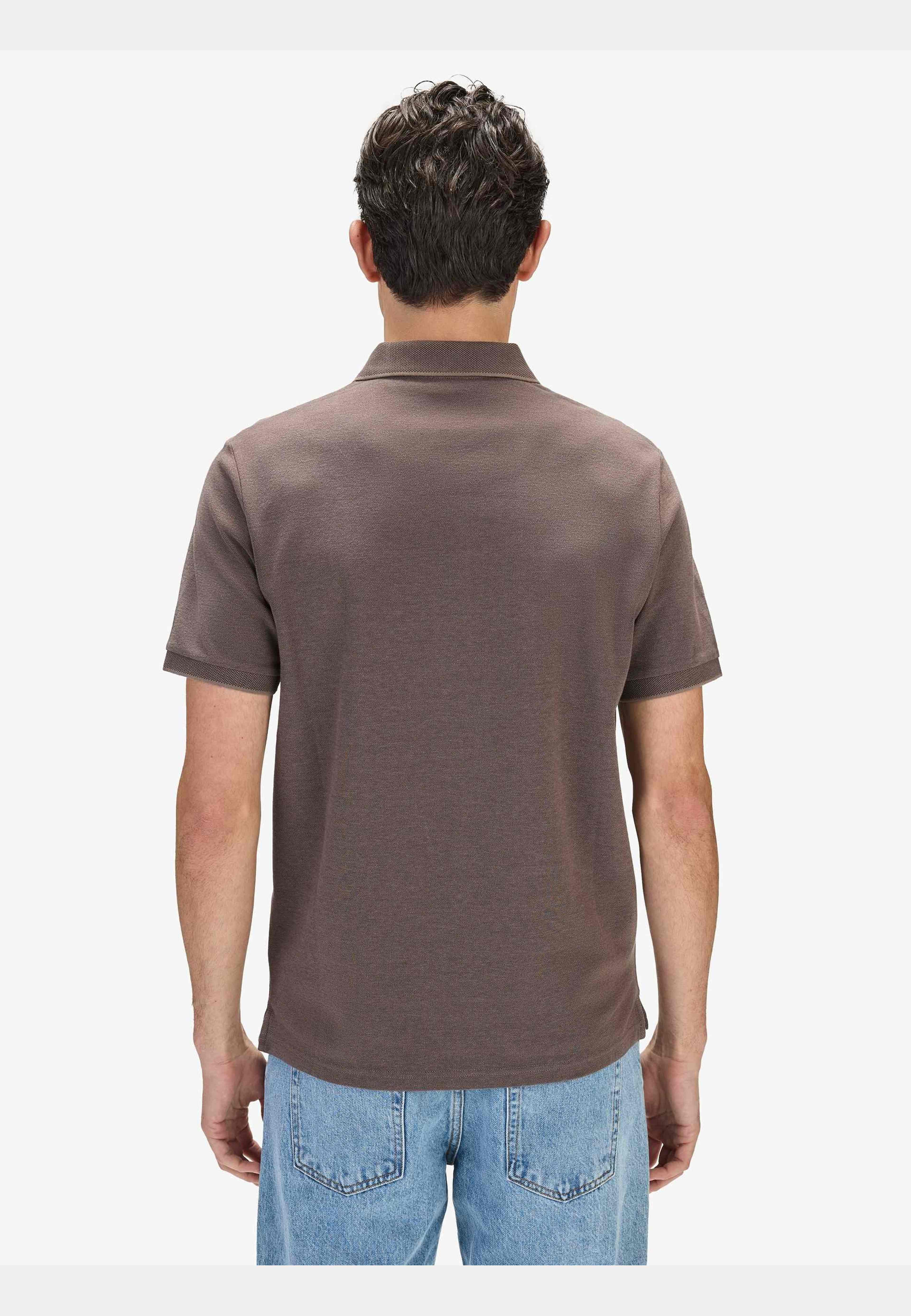 Cotton S/s Jersey Polo (ove), från John Henric, i färgen brown. Klicka för att öppna bilden i stort format