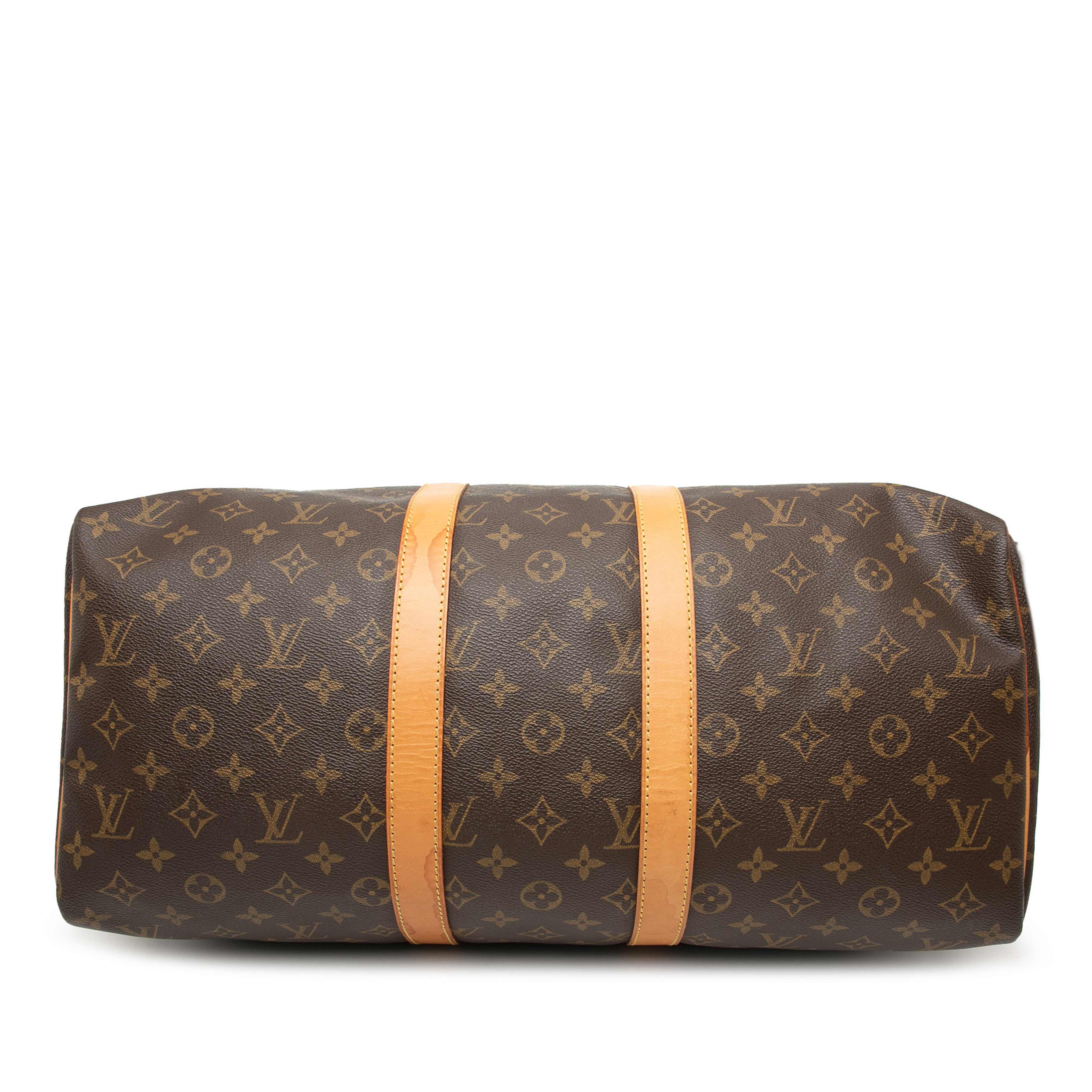 Louis Vuitton Monogram Keepall 45, från Luxclusif, i färgen brown. Klicka för att öppna bilden i stort format
