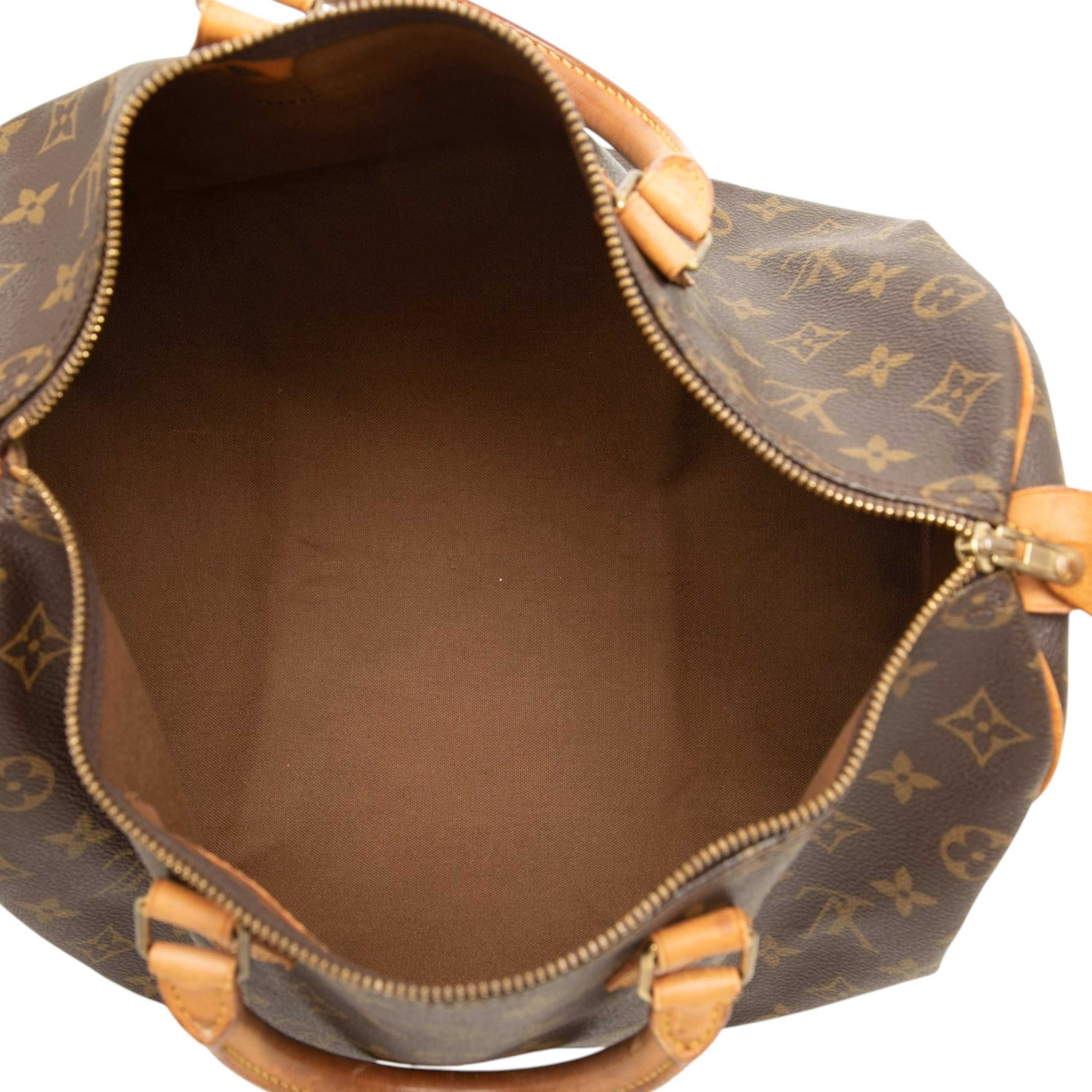 Louis Vuitton Monogram Speedy 35, från Luxclusif, i färgen brun. Klicka för att öppna bilden i stort format