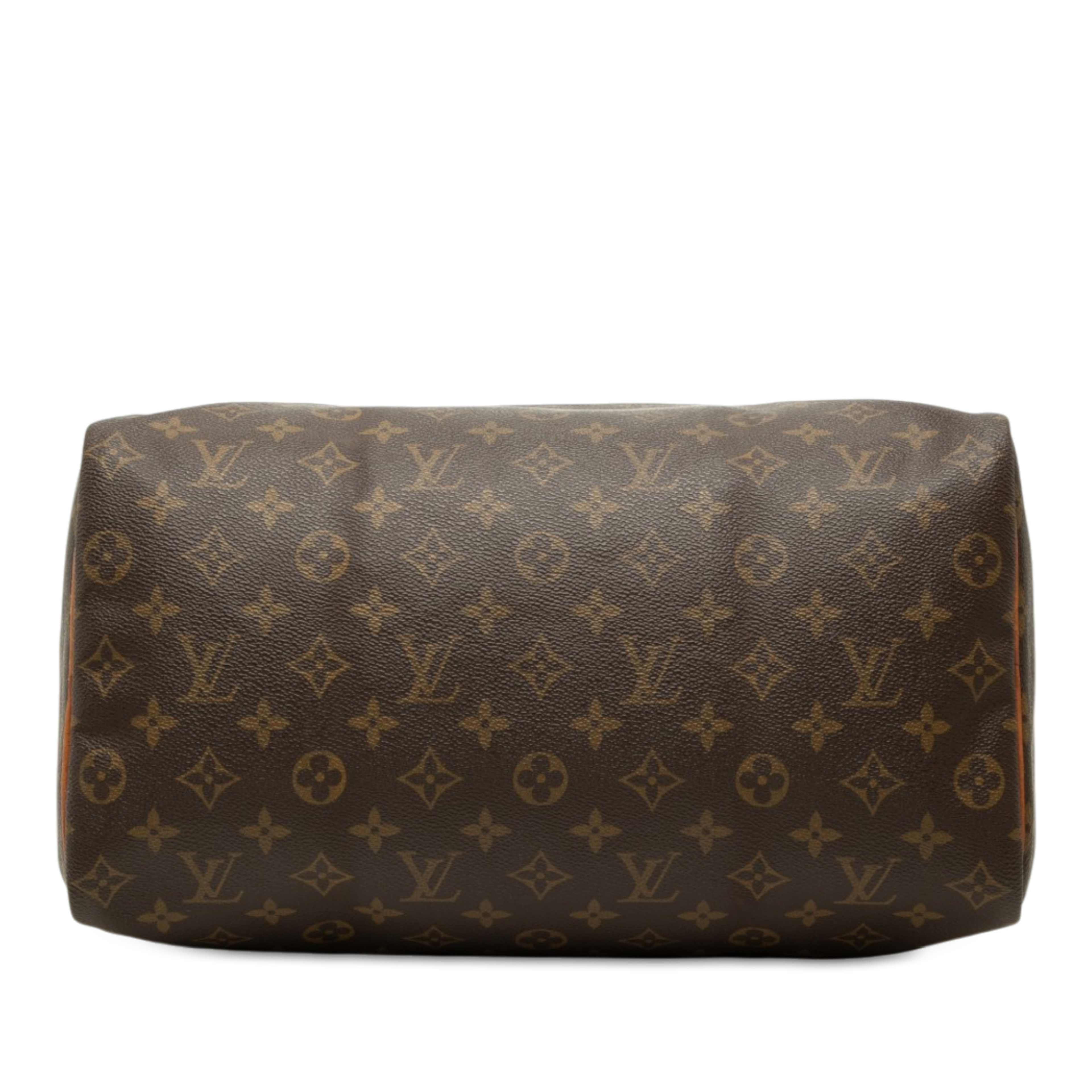 Louis Vuitton Monogram Speedy 35, från Luxclusif, i färgen brun. Klicka för att öppna bilden i stort format