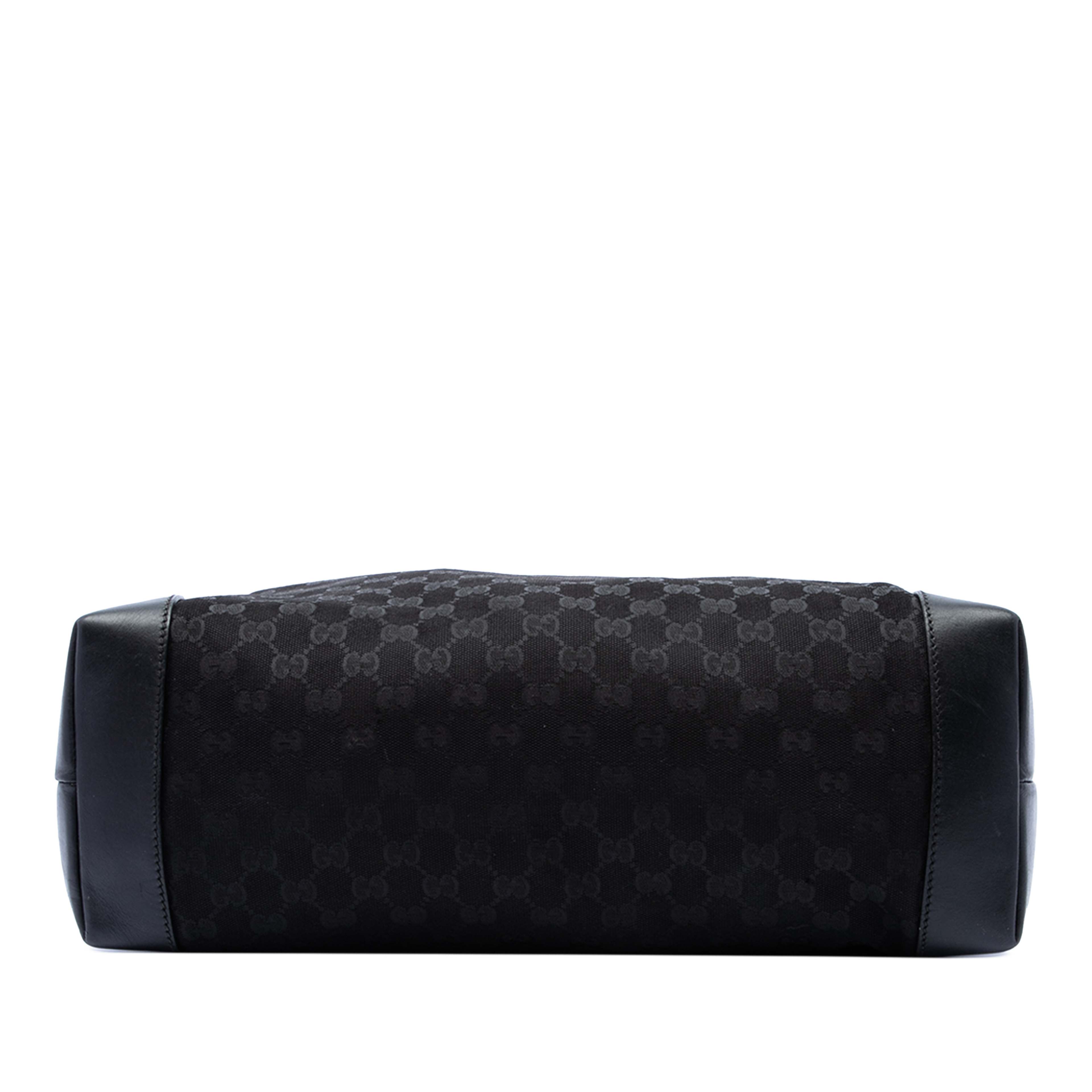 Gucci Gg Canvas Web Tote, från Luxclusif, i färgen svart. Klicka för att öppna bilden i stort format