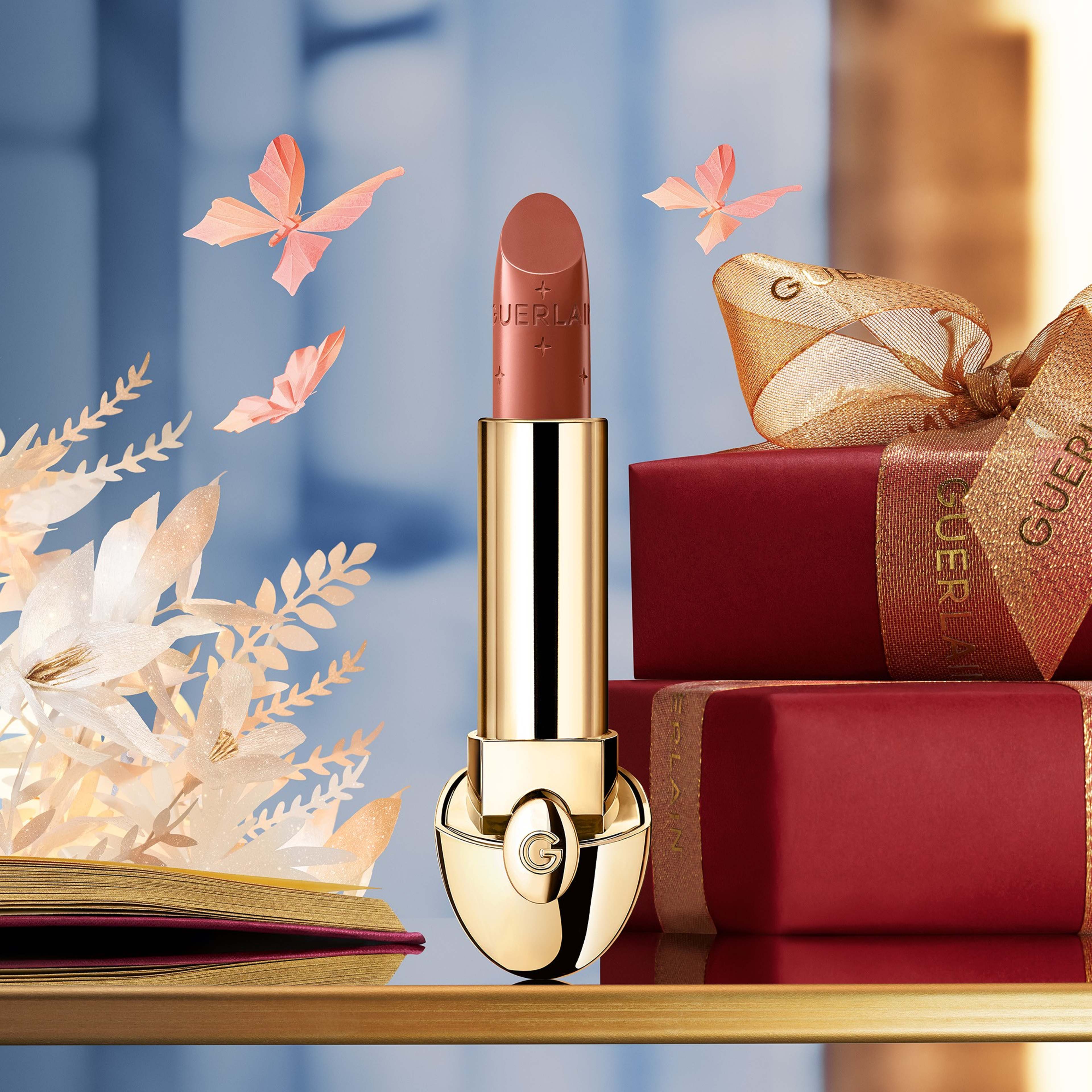 Rouge G Lipstick Satin, från Guerlain, i färgen Le Nude Songe. Klicka för att öppna bilden i stort format