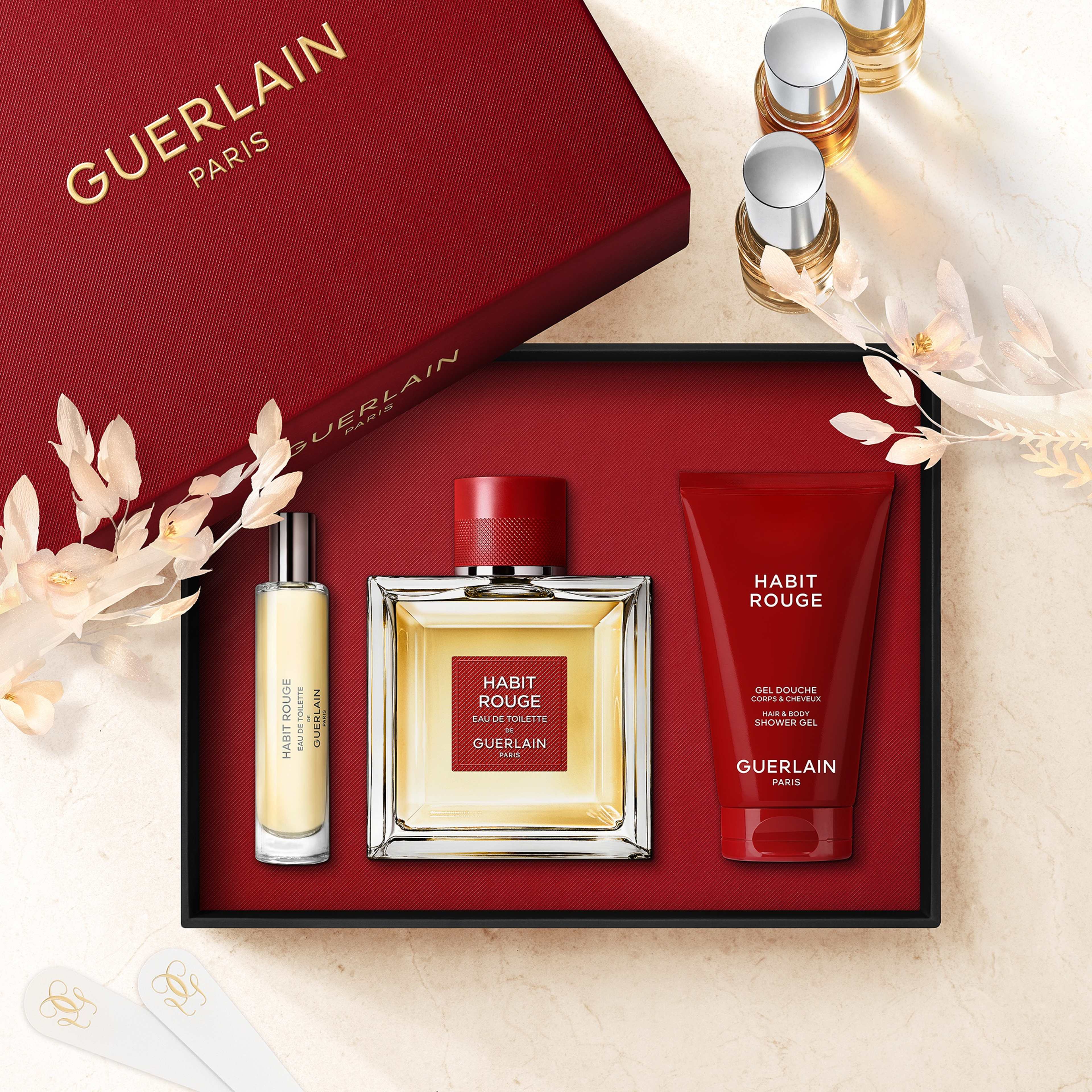 Habit Rouge EDT Christmas Gift Box, från Guerlain. Klicka för att öppna bilden i stort format