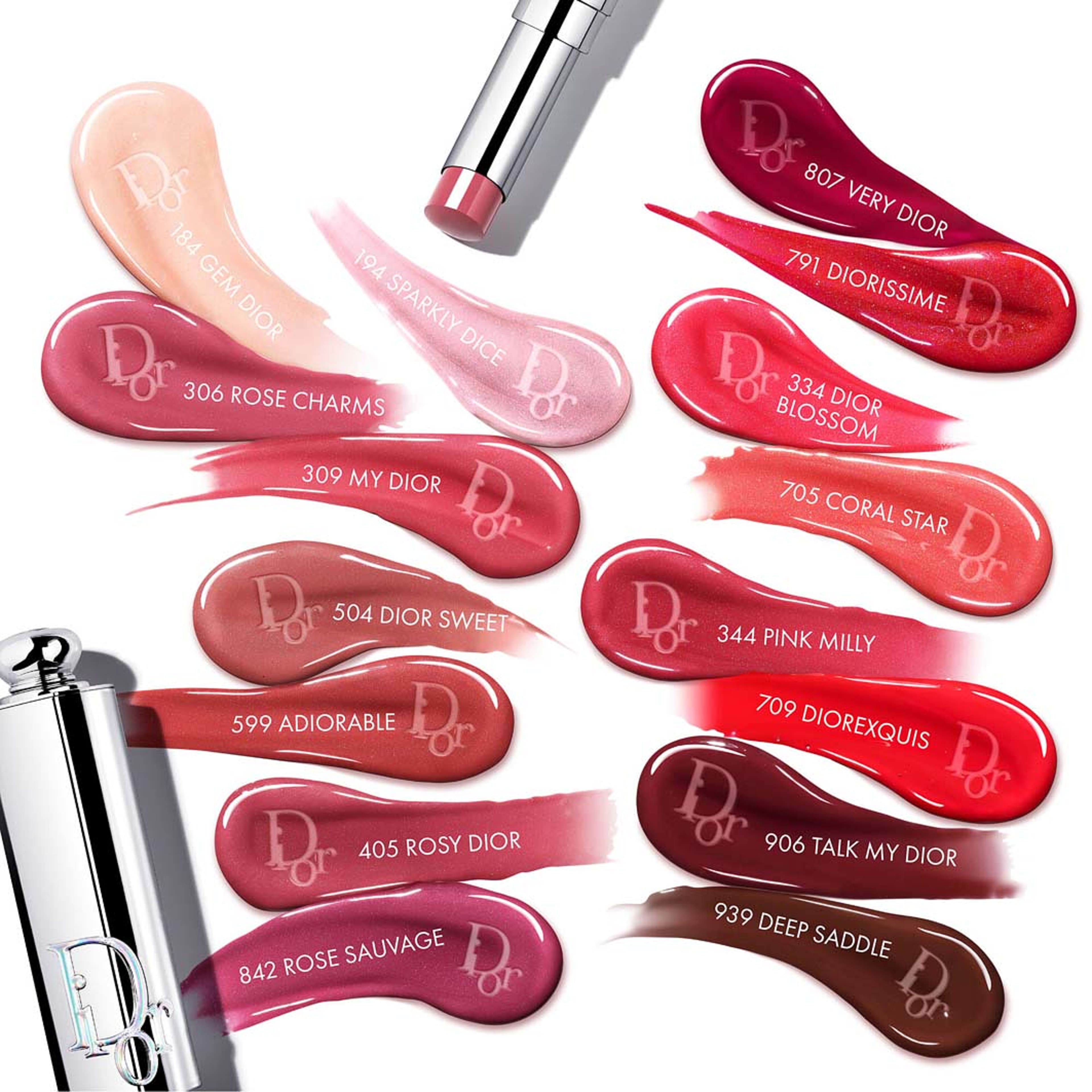 Dior Addict Glass Lipstick, från DIOR, i färgen Rose Charms. Klicka för att öppna bilden i stort format