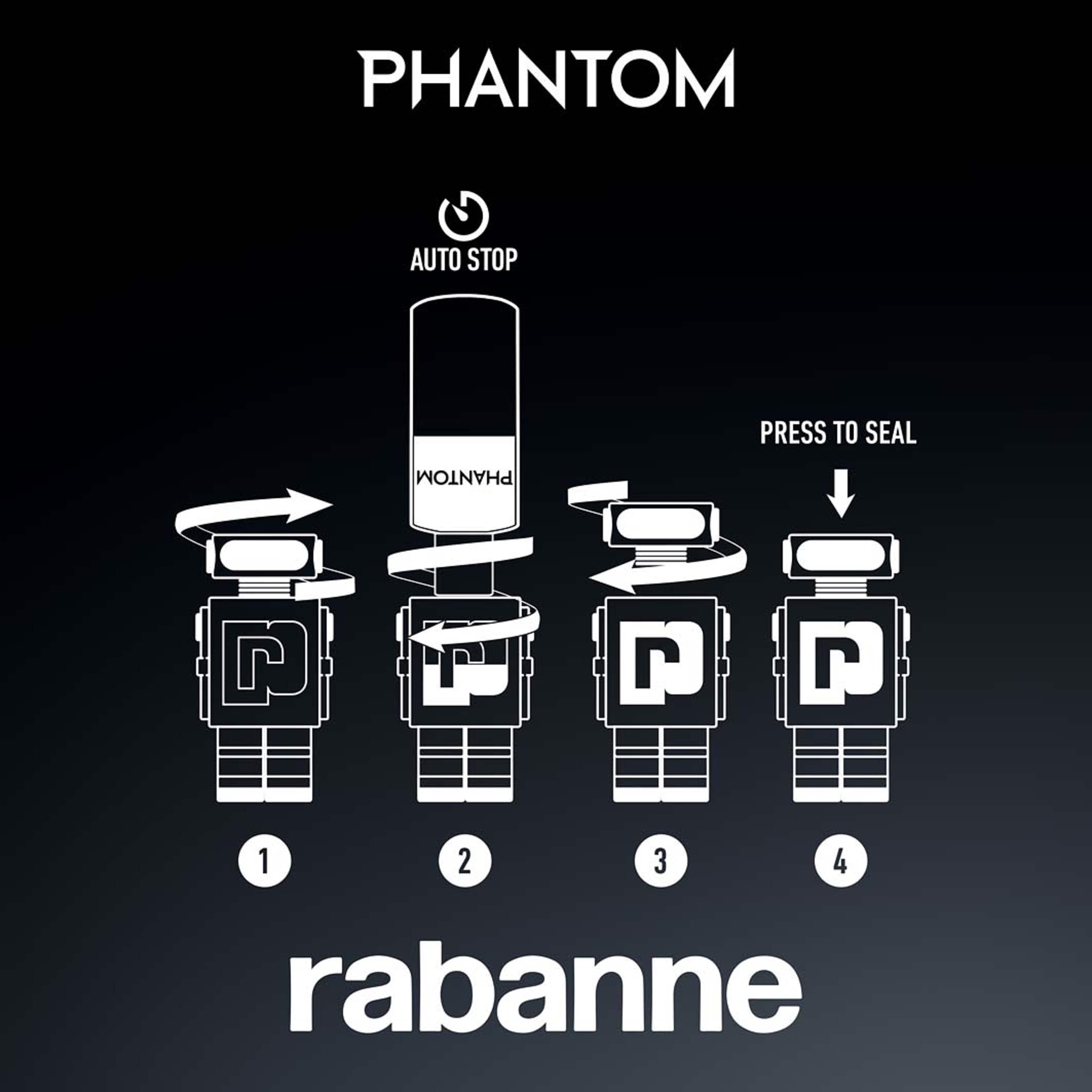 Phantom Intense Eau de parfum refillable, från Rabanne. Klicka för att öppna bilden i stort format