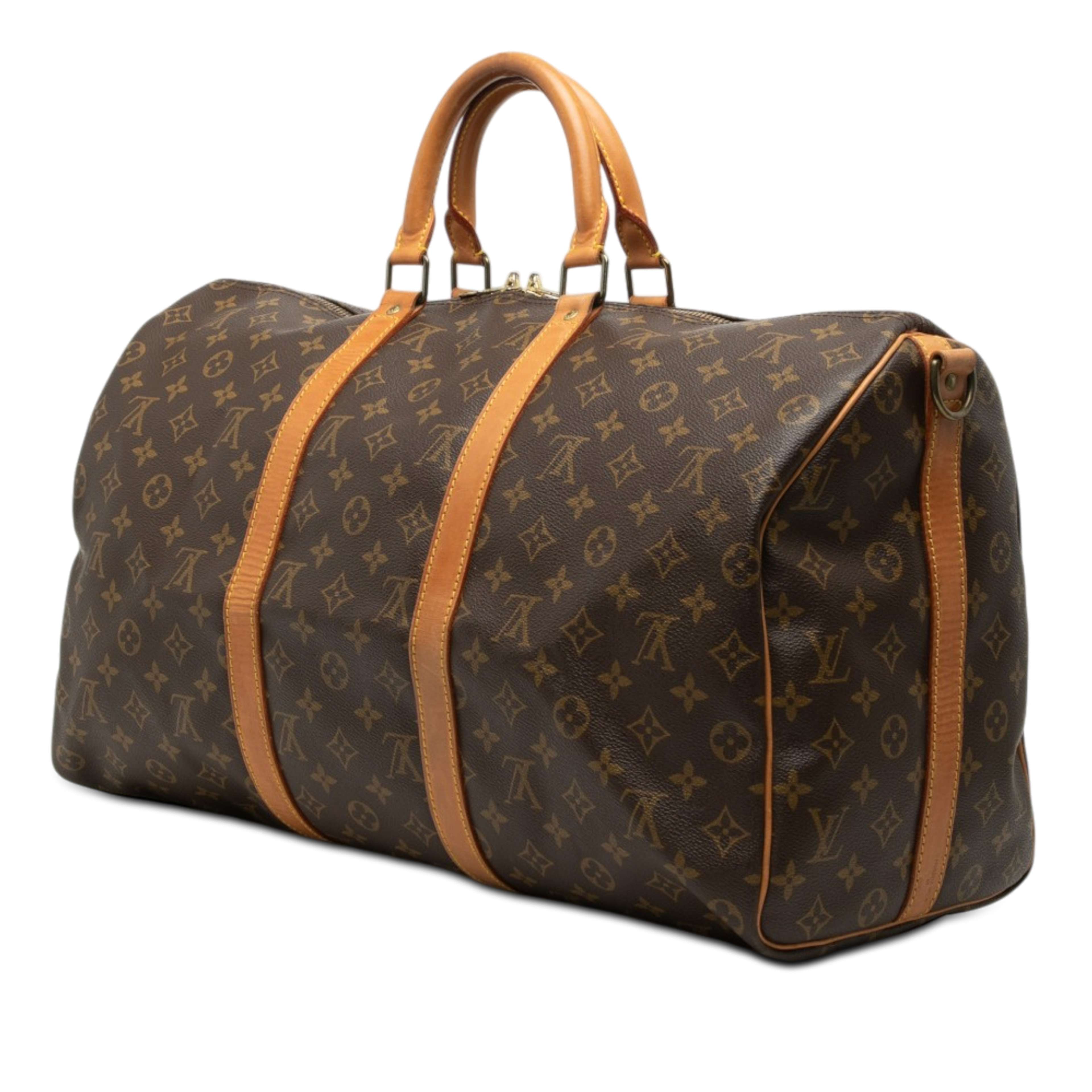 Louis Vuitton Monogram Keepall Bandouliere 50, från Luxclusif, i färgen brun. Klicka för att öppna bilden i stort format