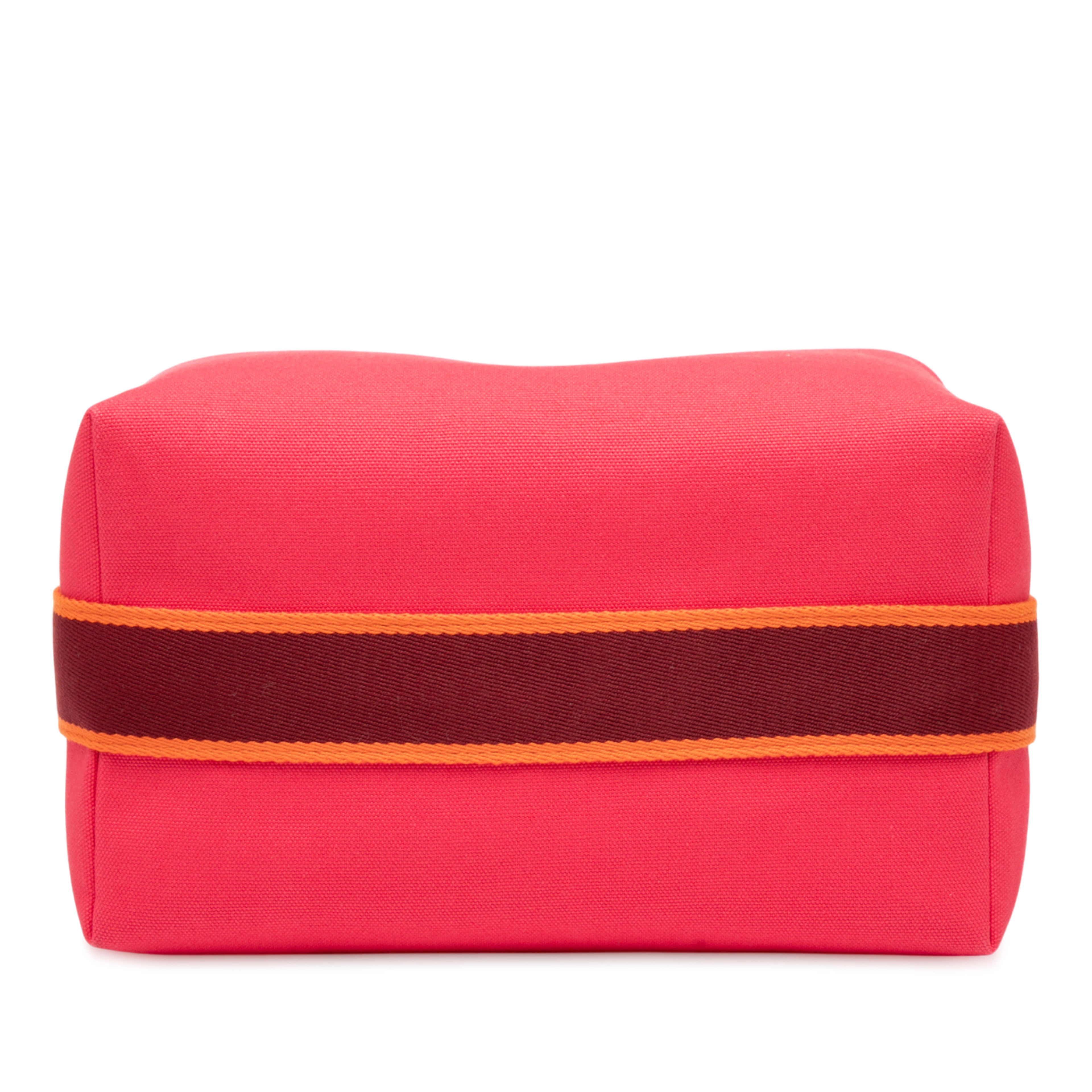 Hermès Large Canvas Bride A Brac, från Luxclusif, i färgen dark pink. Klicka för att öppna bilden i stort format