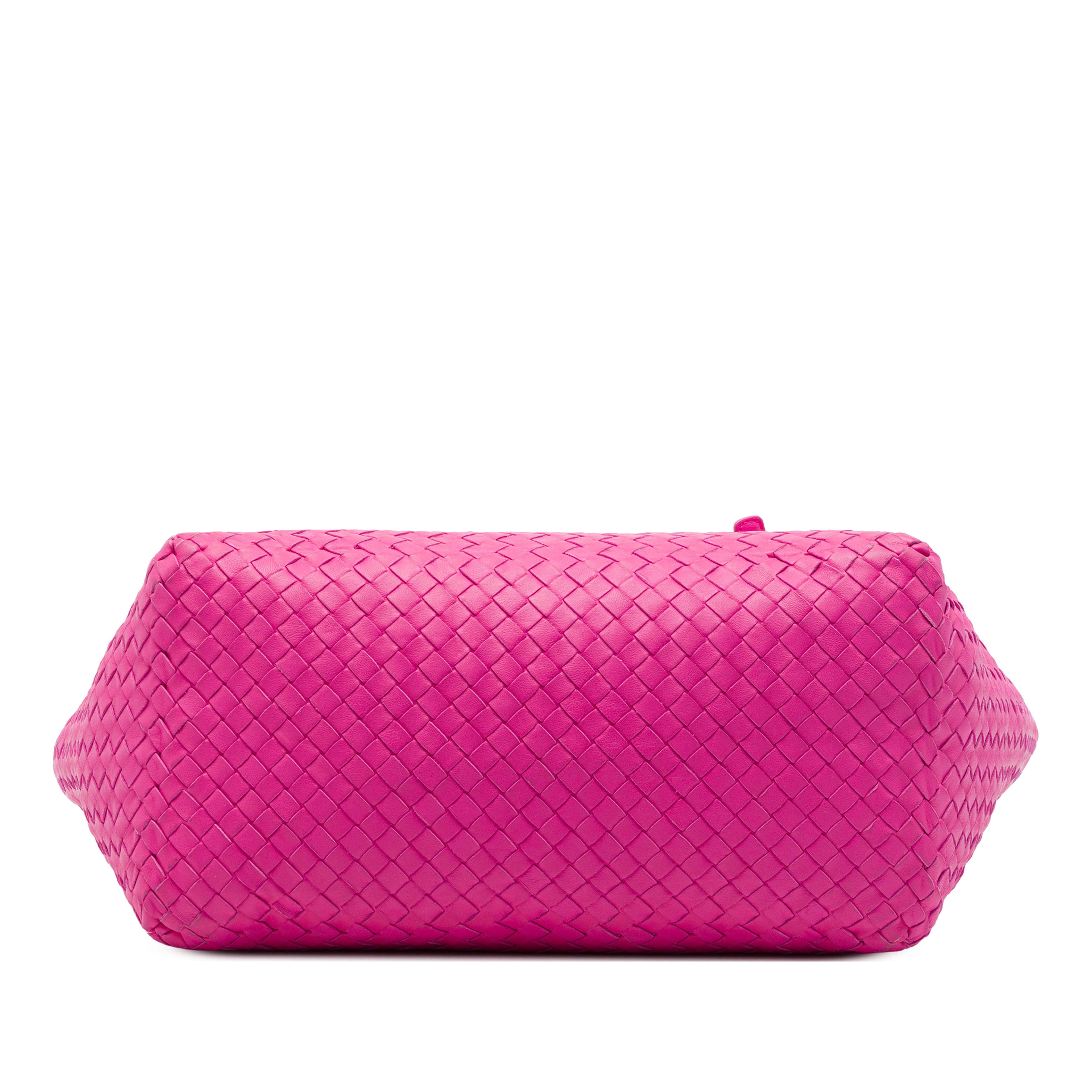 Bottega Veneta Medium Nappa Intrecciato Cesta Tote, från Luxclusif, i färgen rosa. Klicka för att öppna bilden i stort format