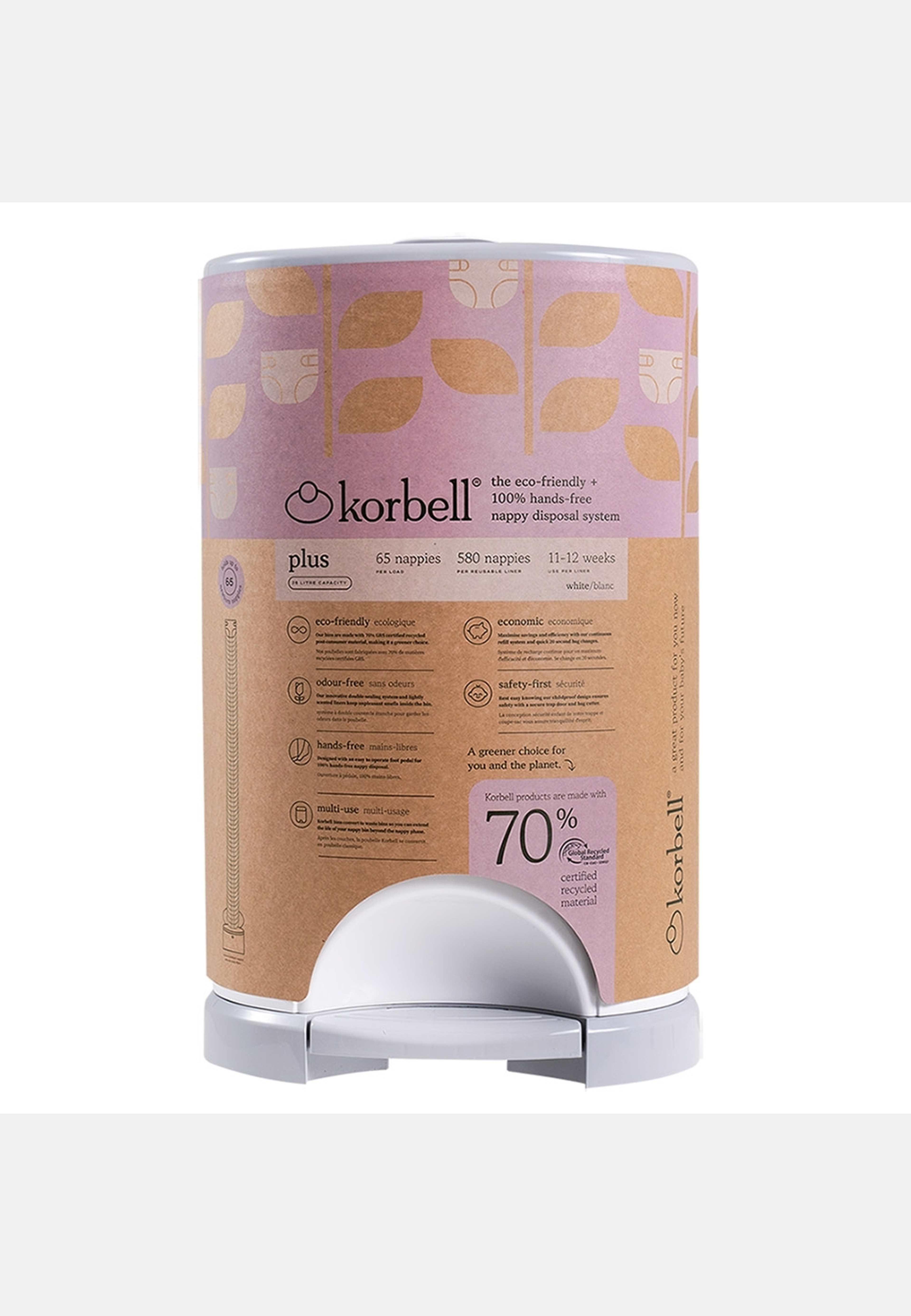 Korbell Plus Blöjhink 26 Liter Grs-certifierad, från Korbell, i färgen vit. Klicka för att öppna bilden i stort format