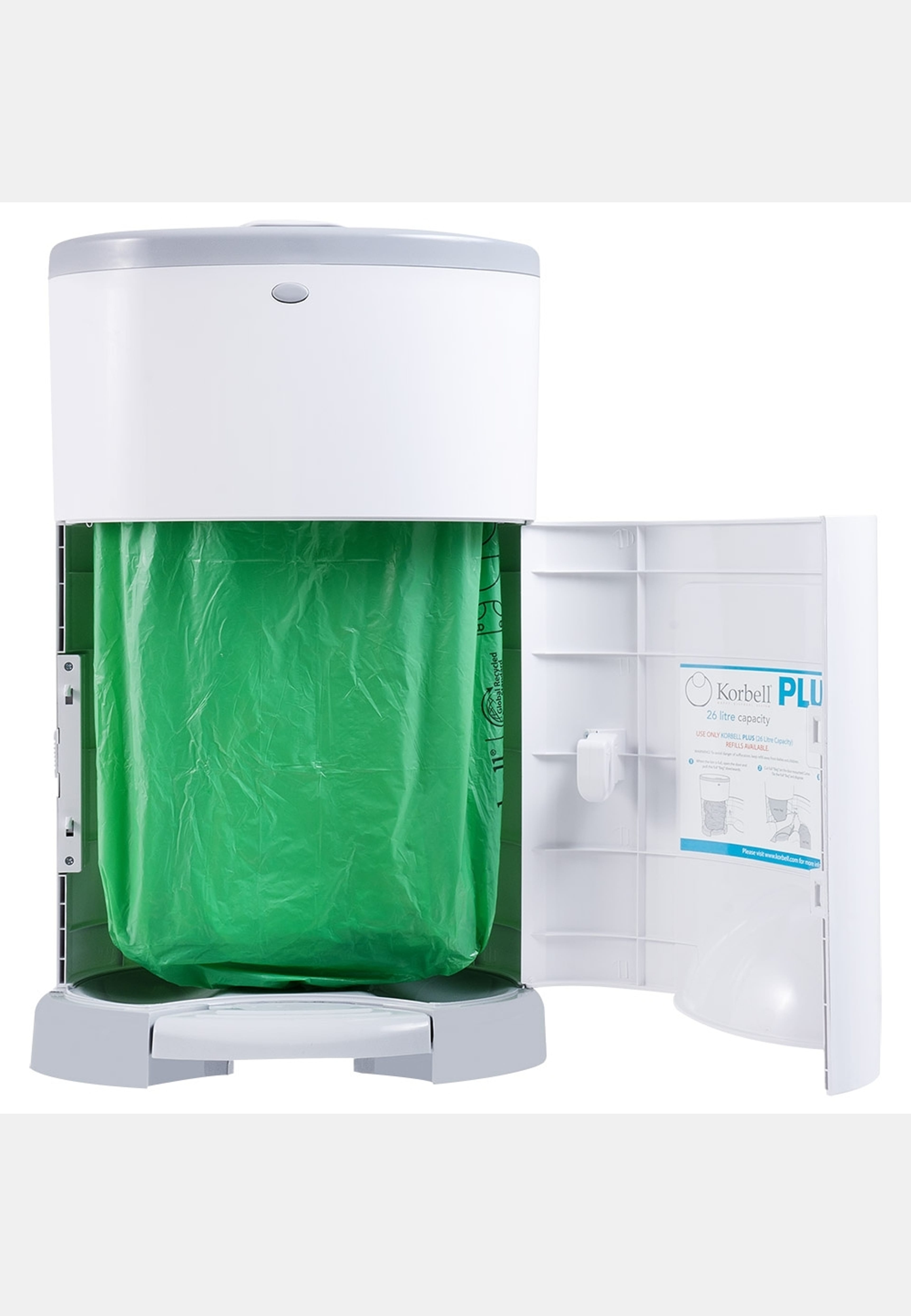 Korbell Plus Blöjhink 26 Liter Grs-certifierad, från Korbell, i färgen vit. Klicka för att öppna bilden i stort format