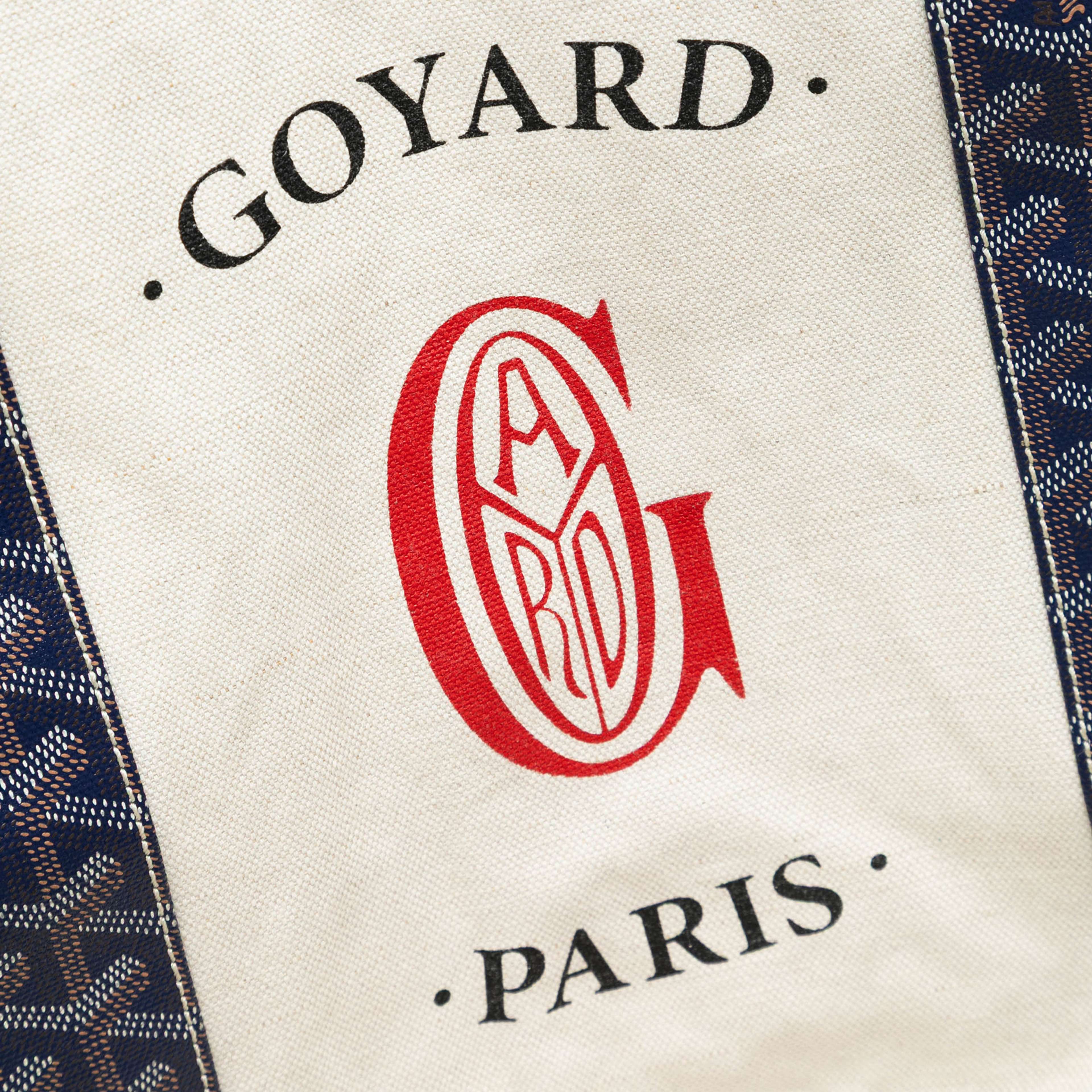 Goyard Goyardine Reversible Belharra Tote, från Luxclusif, i färgen navy. Klicka för att öppna bilden i stort format
