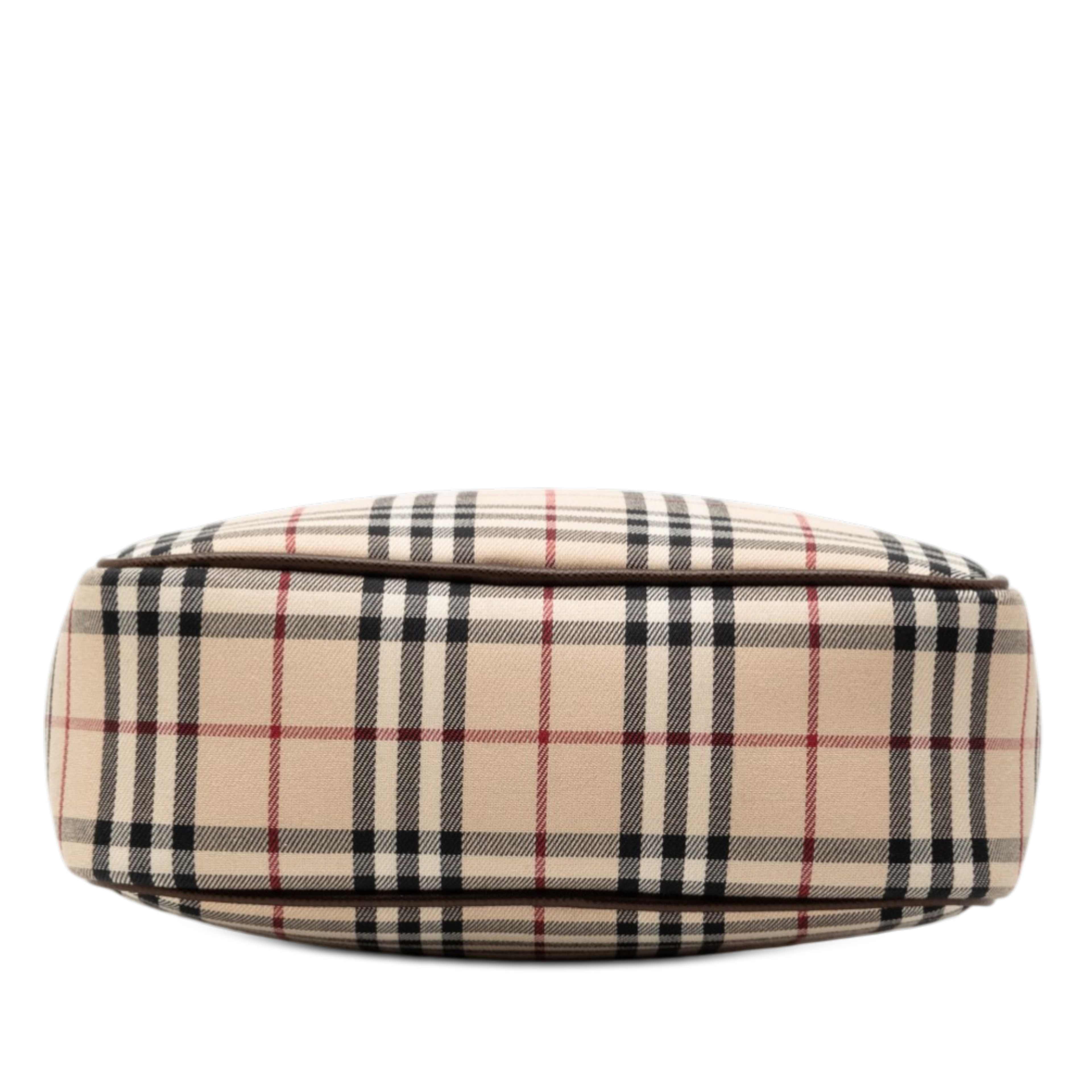 Burberry House Check Canvas Crossbody, från Luxclusif, i färgen beige. Klicka för att öppna bilden i stort format