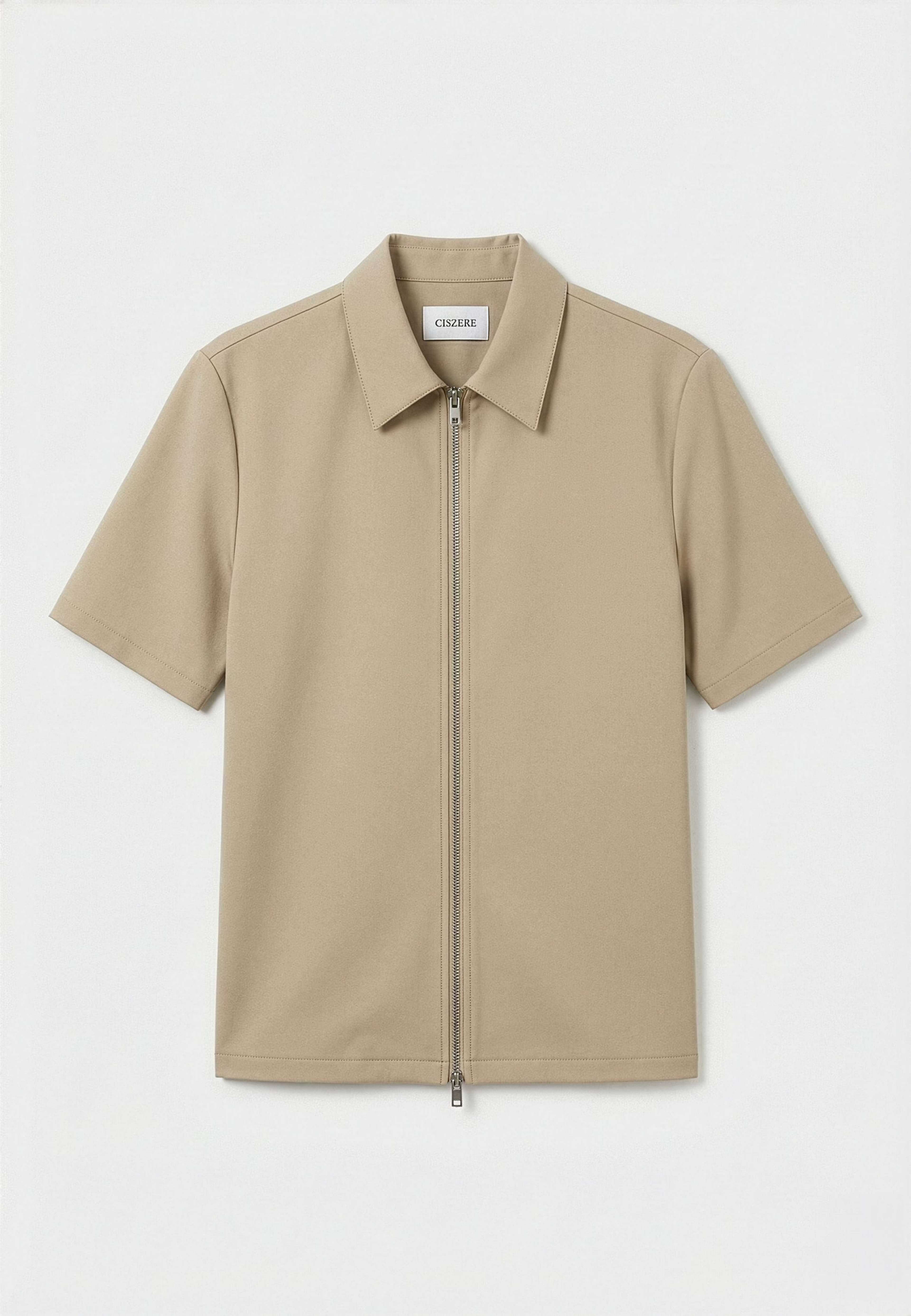 Vander Zip Shirt, från Ciszere, i färgen beige. Klicka för att öppna bilden i stort format