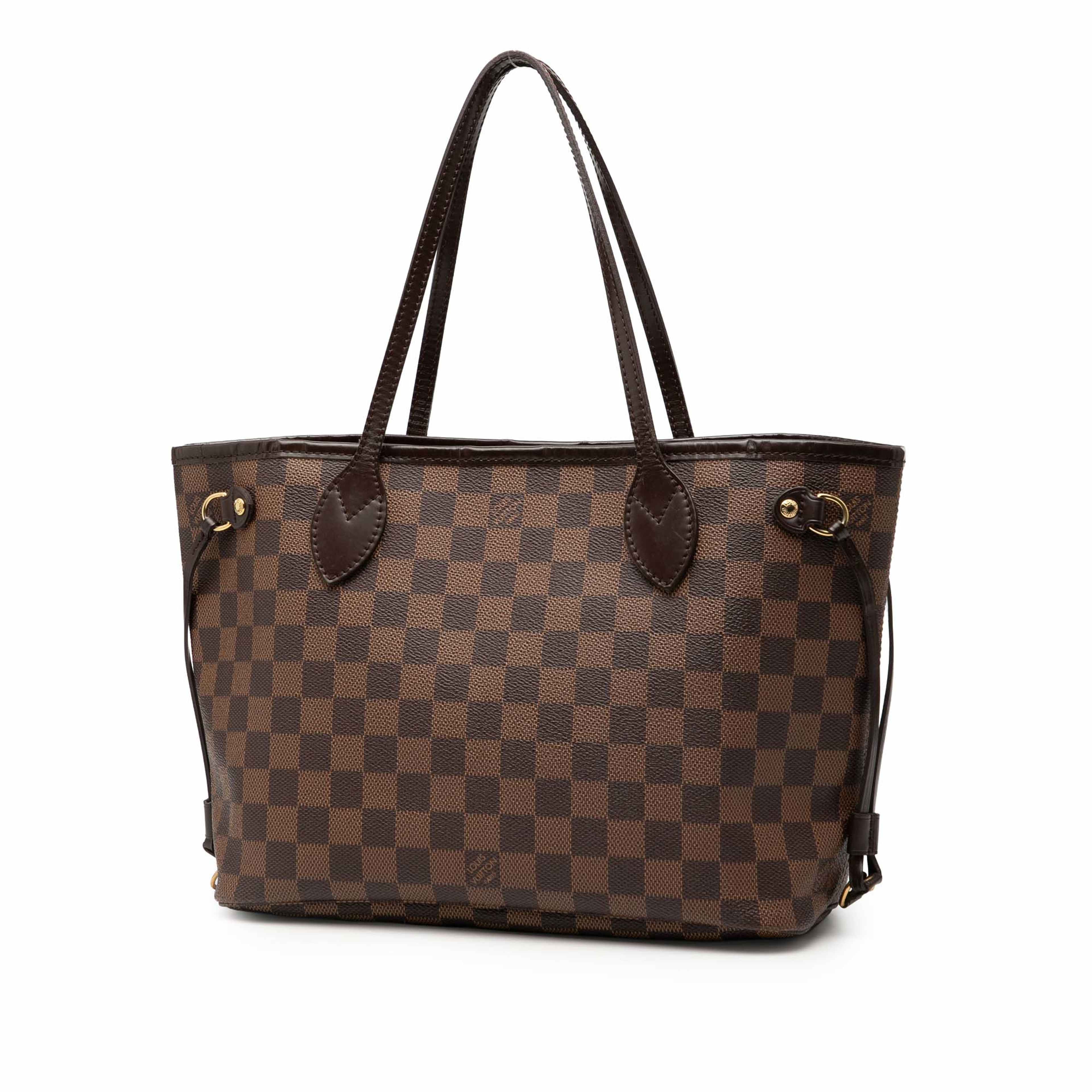 Louis Vuitton Damier Ebene Neverfull Pm, från Luxclusif, i färgen brown. Klicka för att öppna bilden i stort format