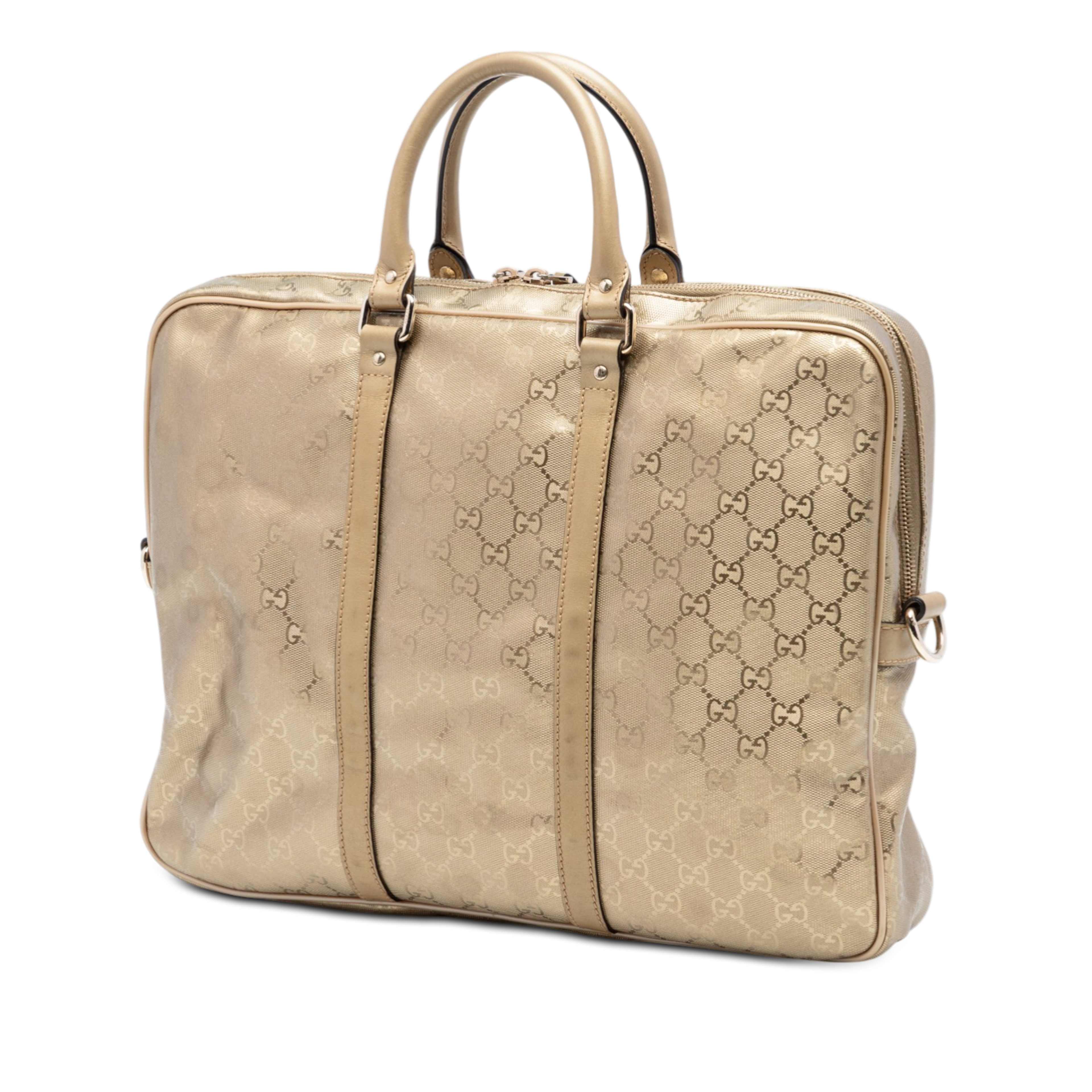 Gucci Gg Imprime Business Bag, från Luxclusif, i färgen gold. Klicka för att öppna bilden i stort format