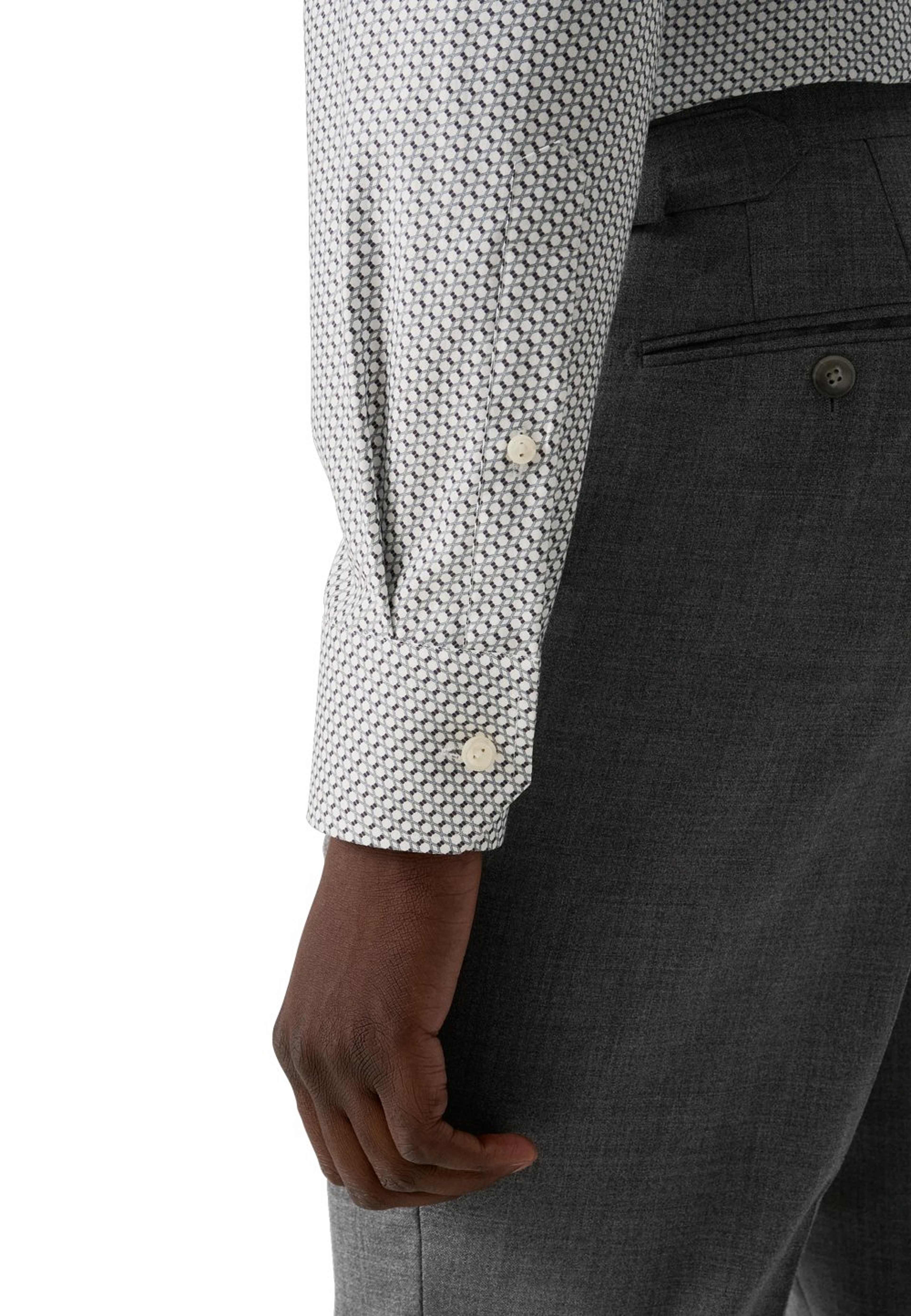 Geometrisk Signature Twill-skjorta Slim Fit, från Eton, i färgen dark blue. Klicka för att öppna bilden i stort format