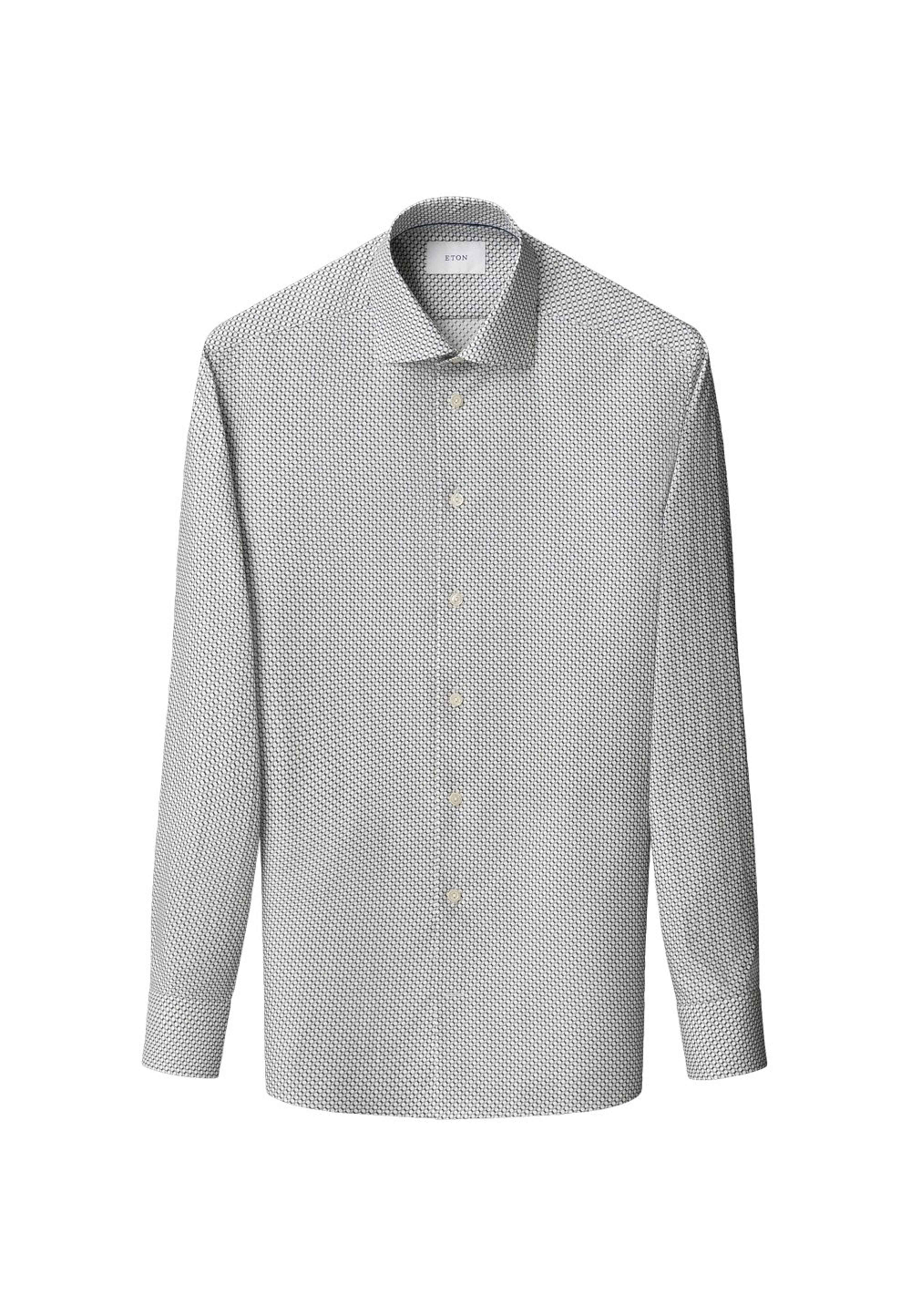 Geometrisk Signature Twill-skjorta Slim Fit, från Eton, i färgen dark blue. Klicka för att öppna bilden i stort format