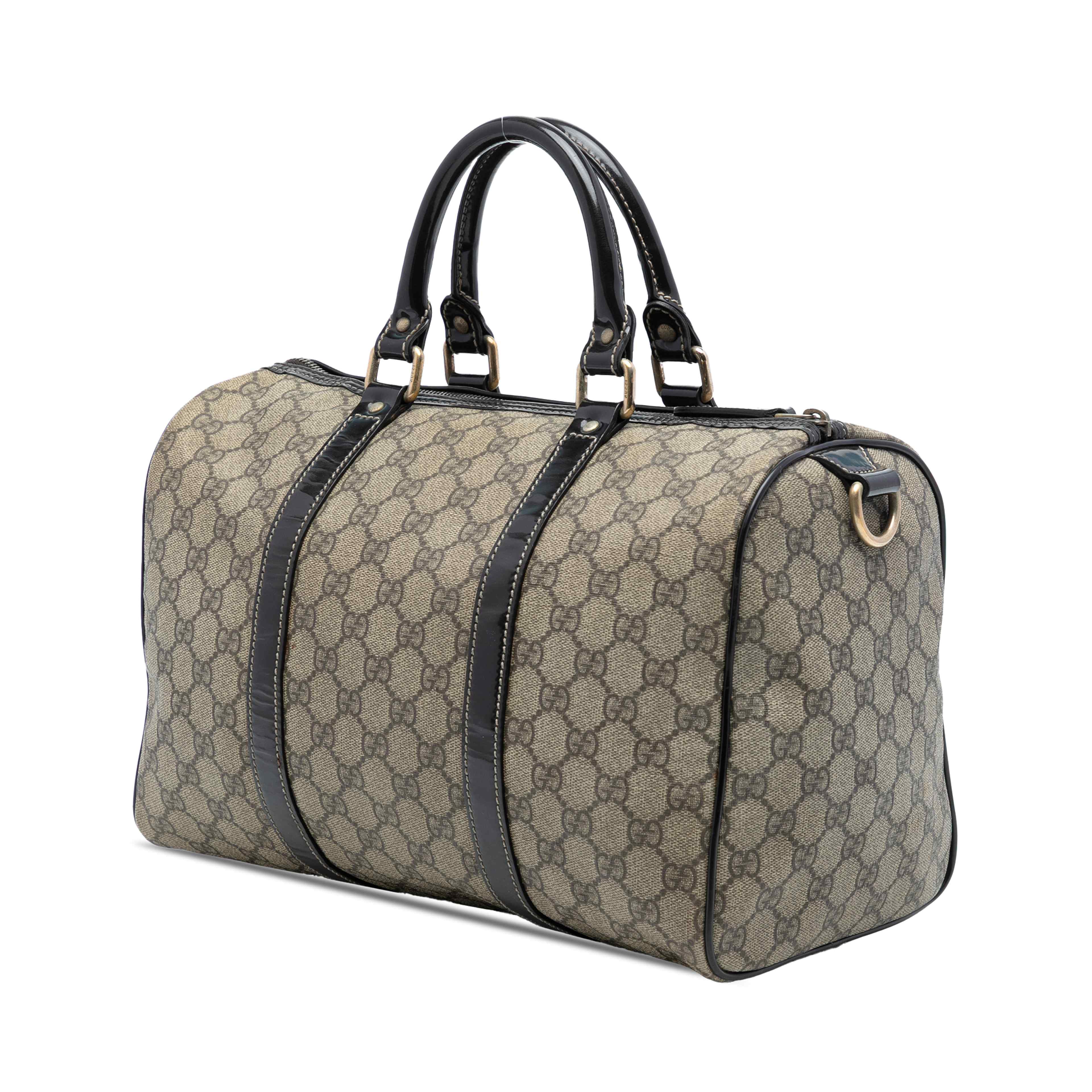 Gucci Medium Gg Supreme Joy Boston Bag, från Luxclusif, i färgen beige. Klicka för att öppna bilden i stort format