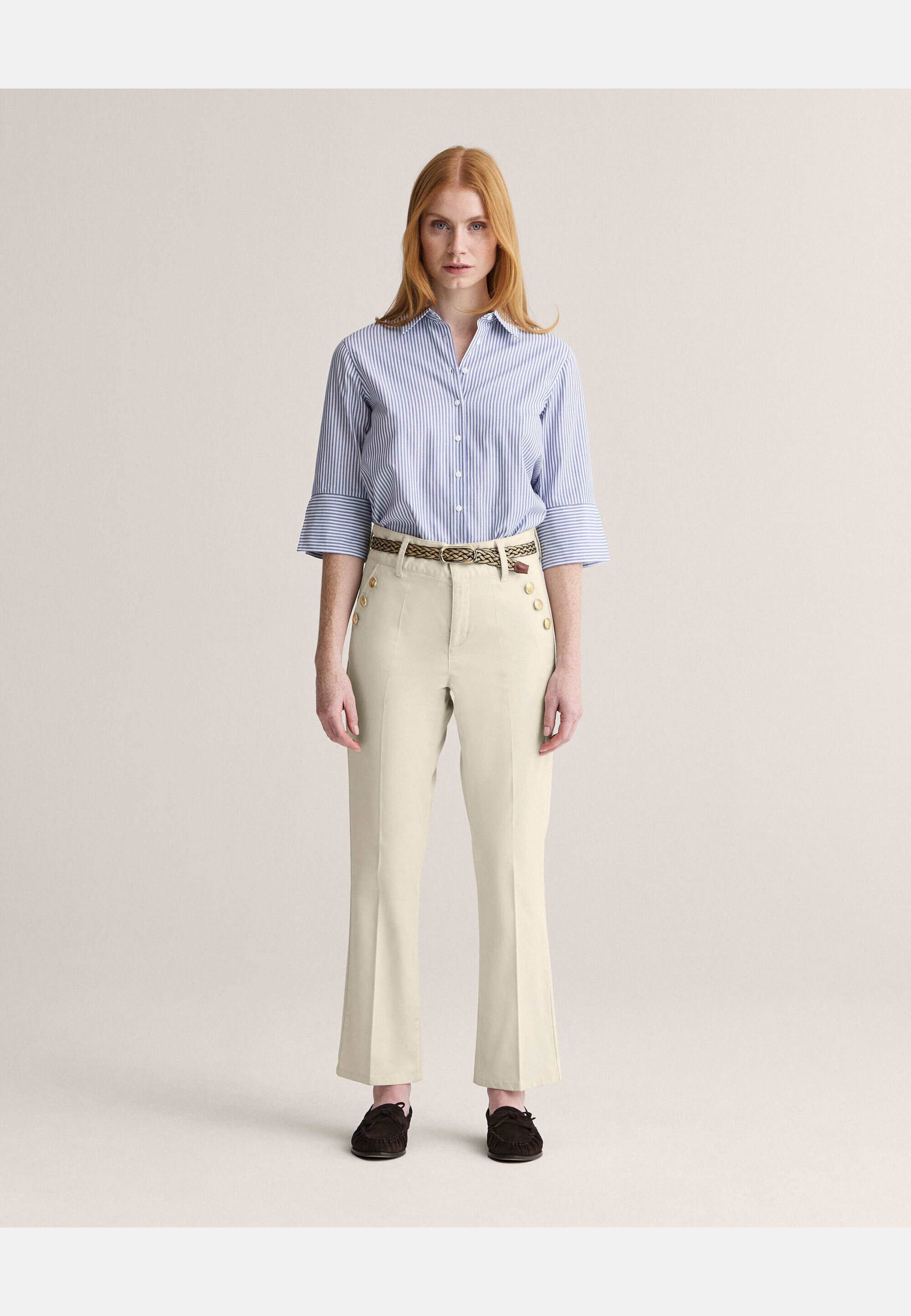 Cecilia Maritime Trousers, från Newhouse, i färgen beige. Klicka för att öppna bilden i stort format