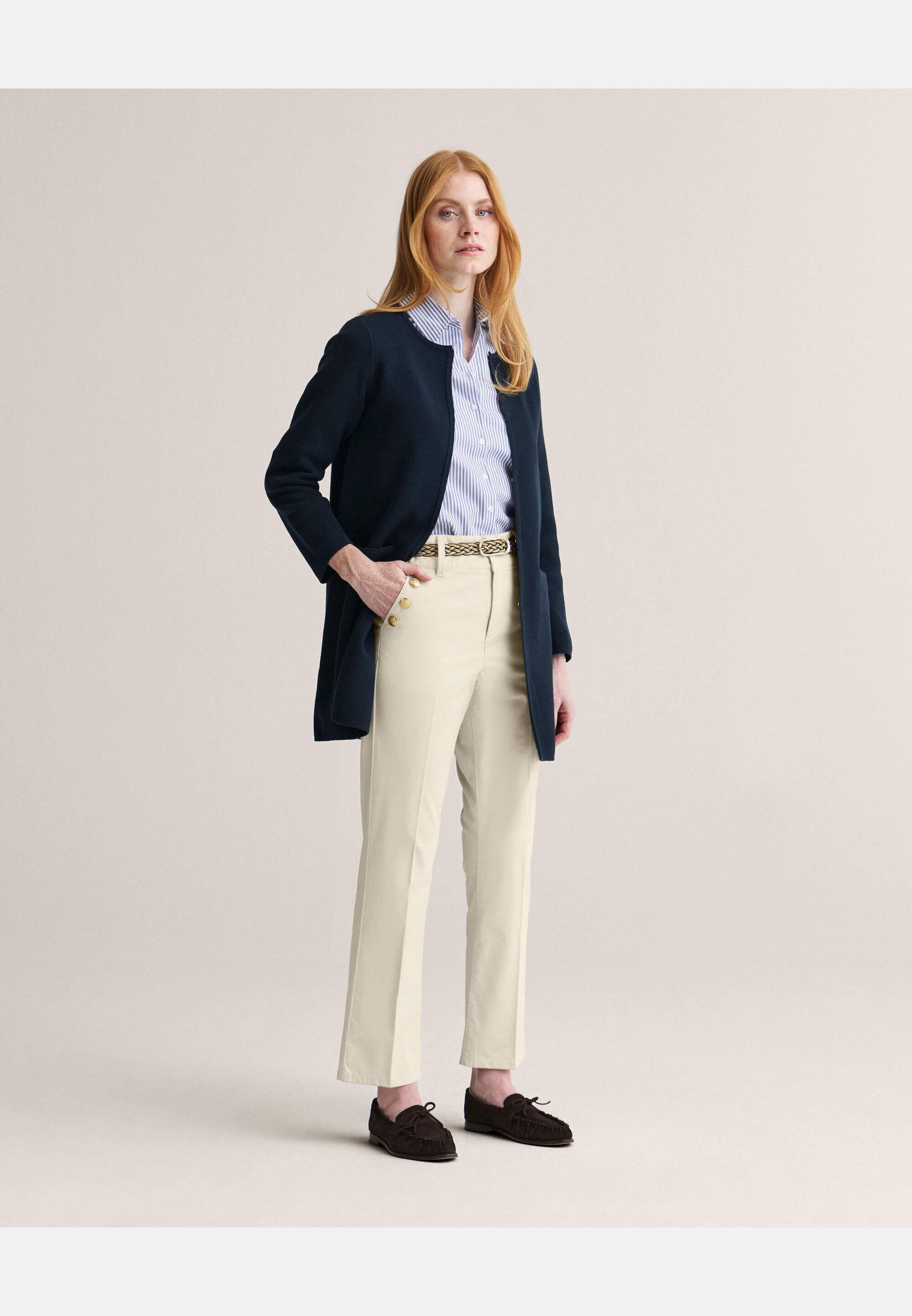 Cecilia Maritime Trousers, från Newhouse, i färgen beige. Klicka för att öppna bilden i stort format