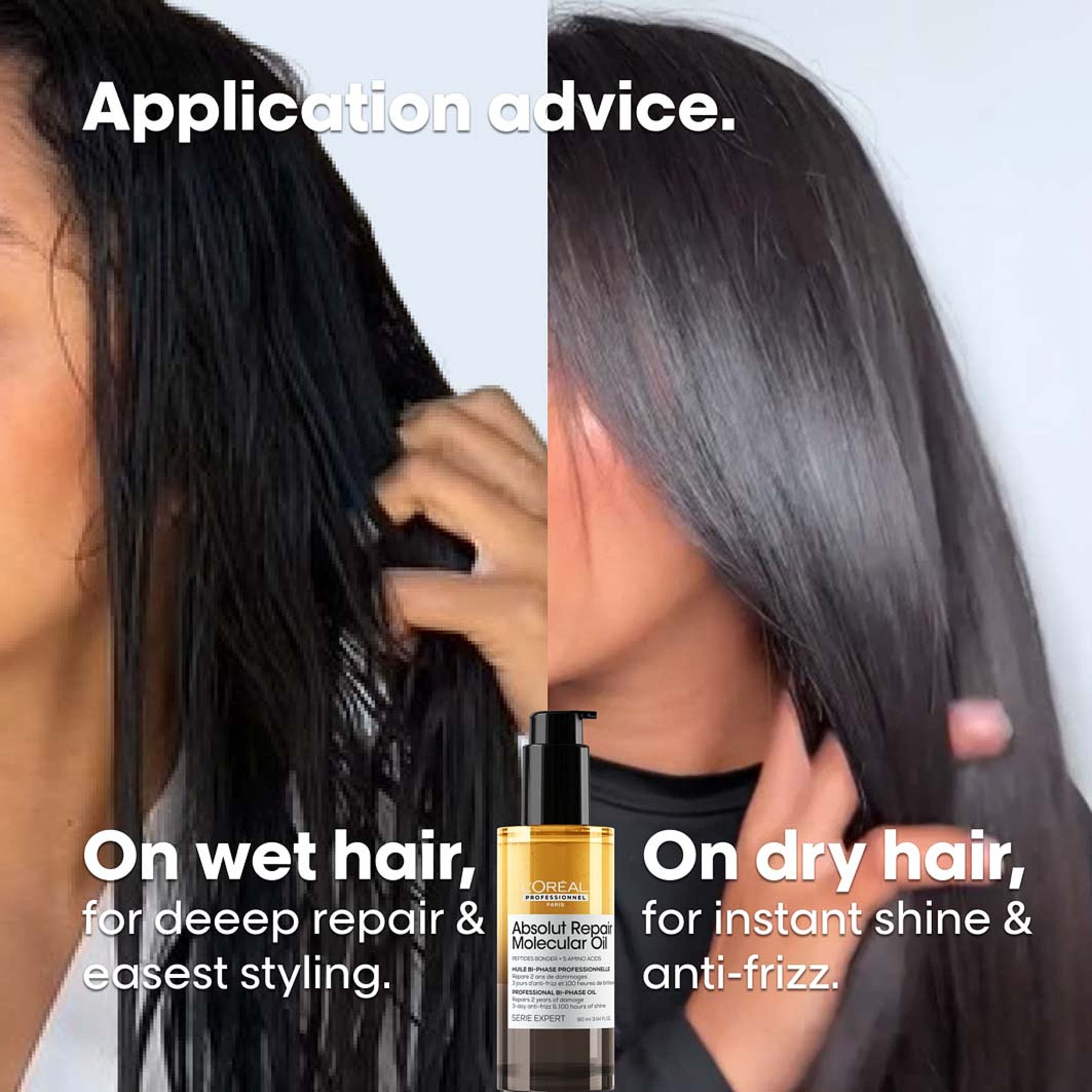 Absolut Repair Molecular Bi-phase Oil, från L’Oréal Professionnel. Klicka för att öppna bilden i stort format